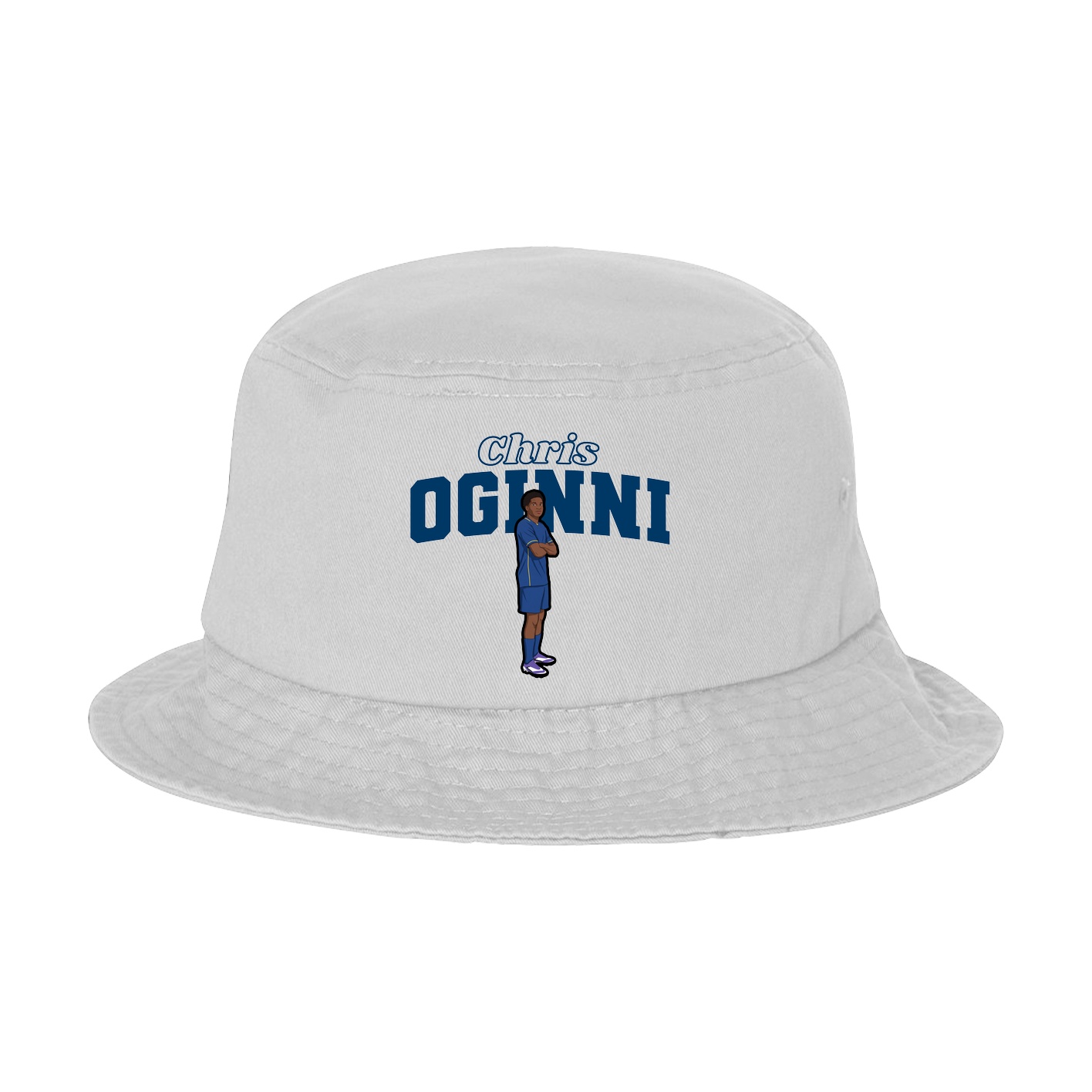 Bucket Cap — Name Arch in White