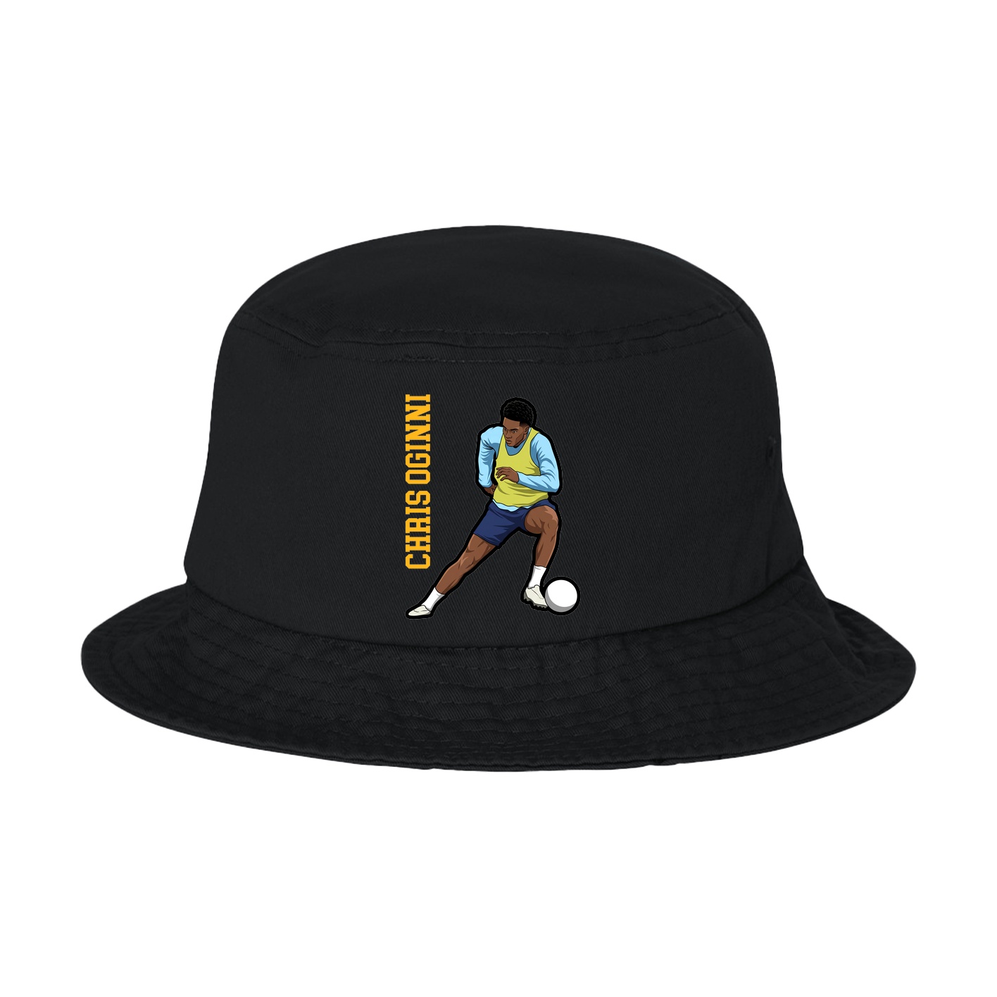 Bucket Cap — Name Vertical in Black