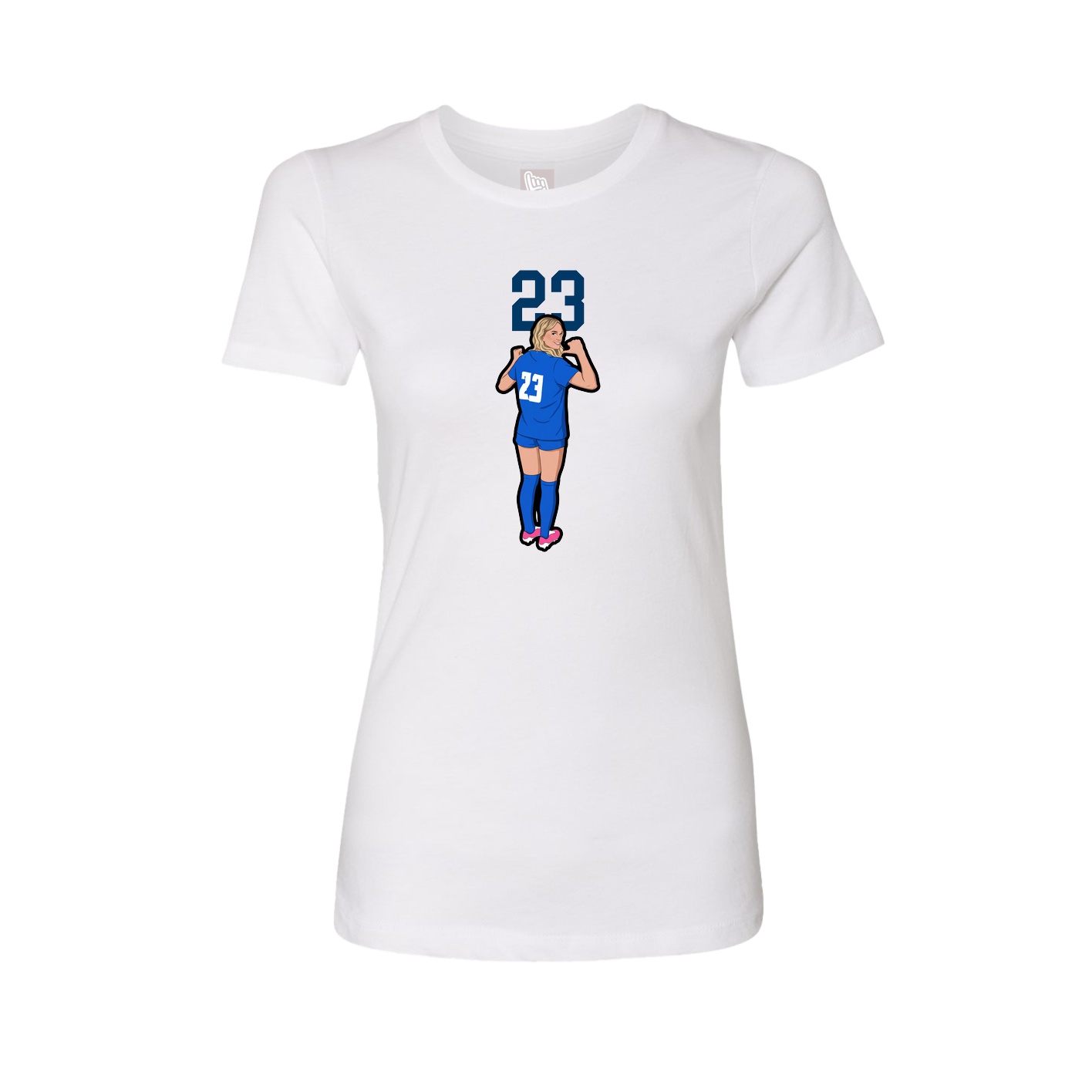 Fitted Women's Tee — Number Top in White