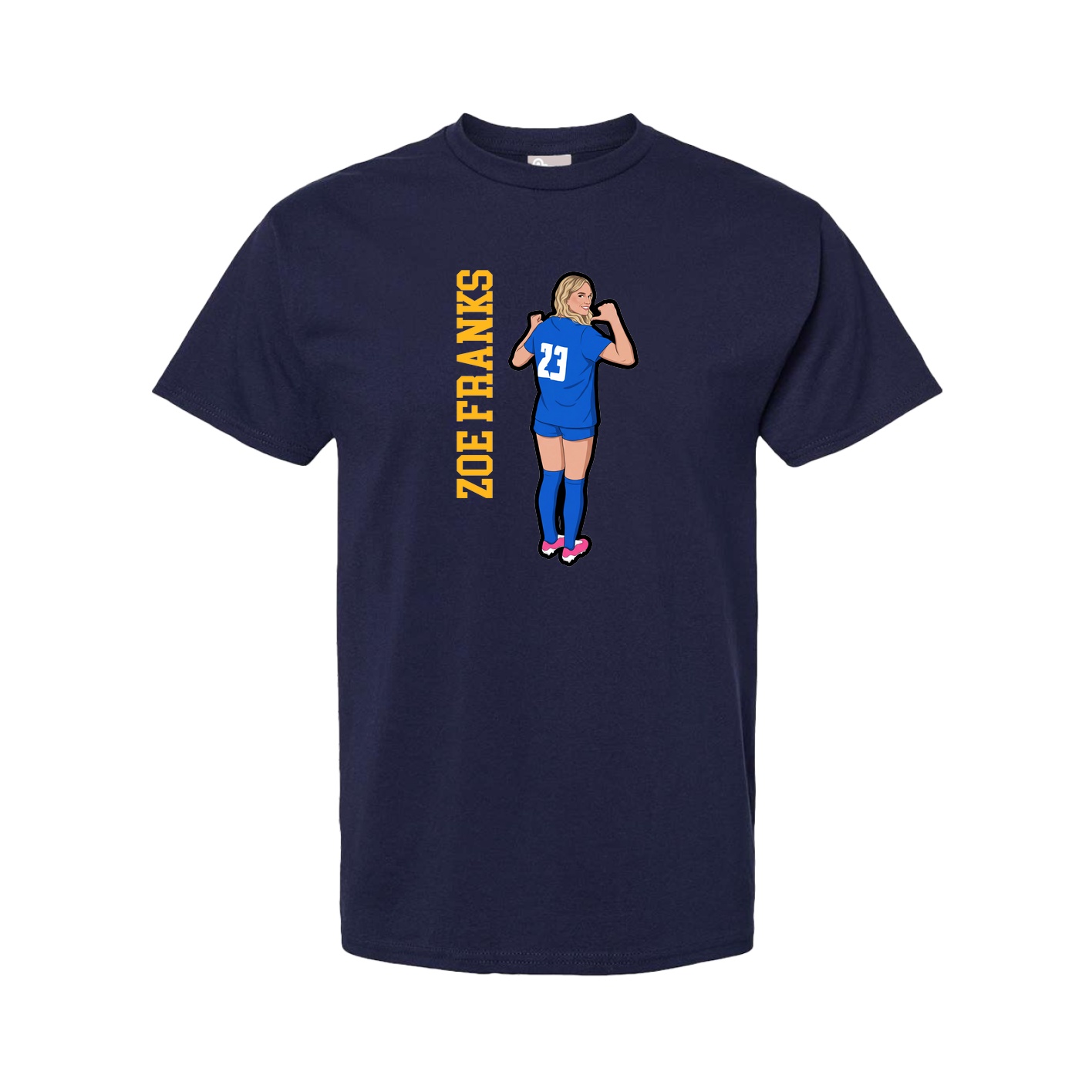 Tee — Name Vertical in Navy