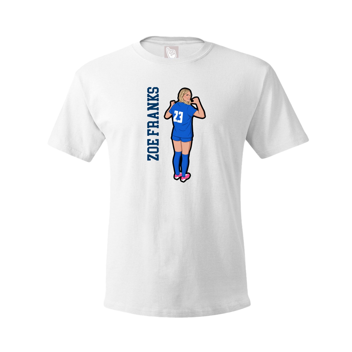 Youth Tee — Name Vertical in White