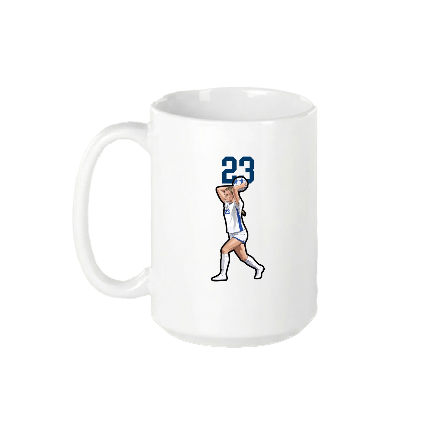 15oz Coffee Mug — Number Top in White
