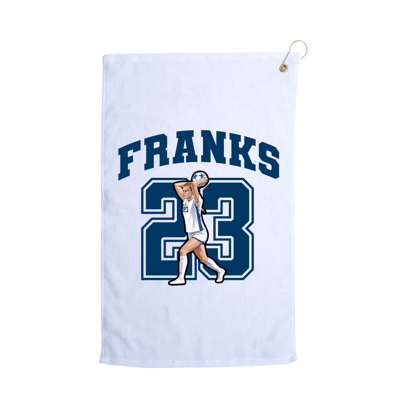 Golf Towel — Number in White
