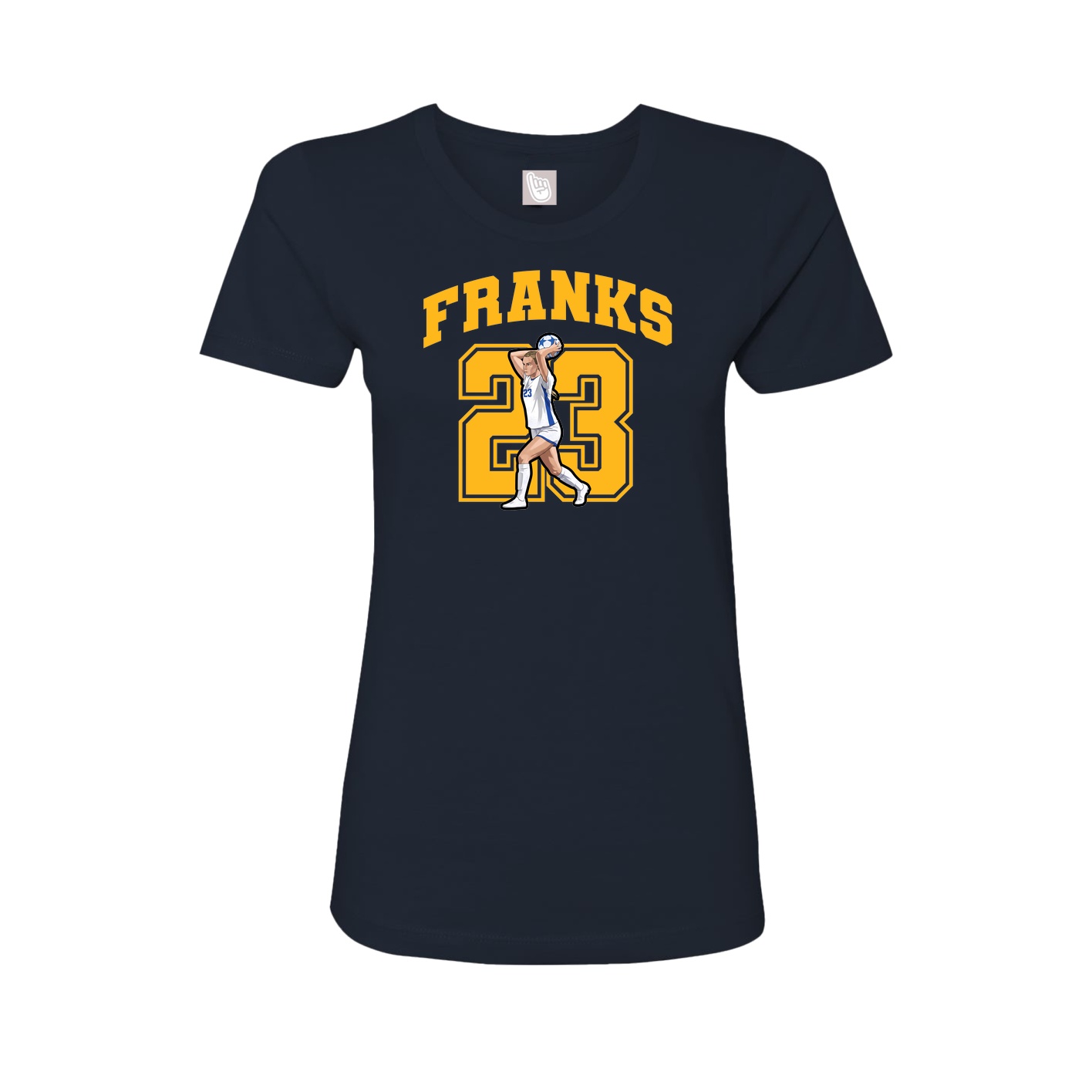 Fitted Women's Tee — Number in Navy