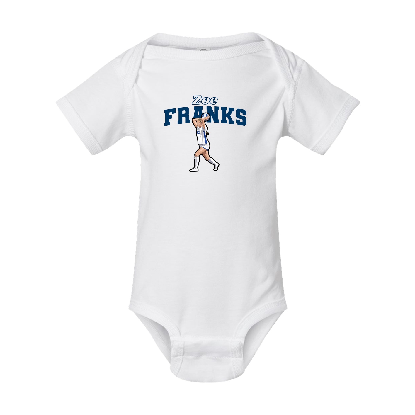 Baby Onesie — Name Arch in White