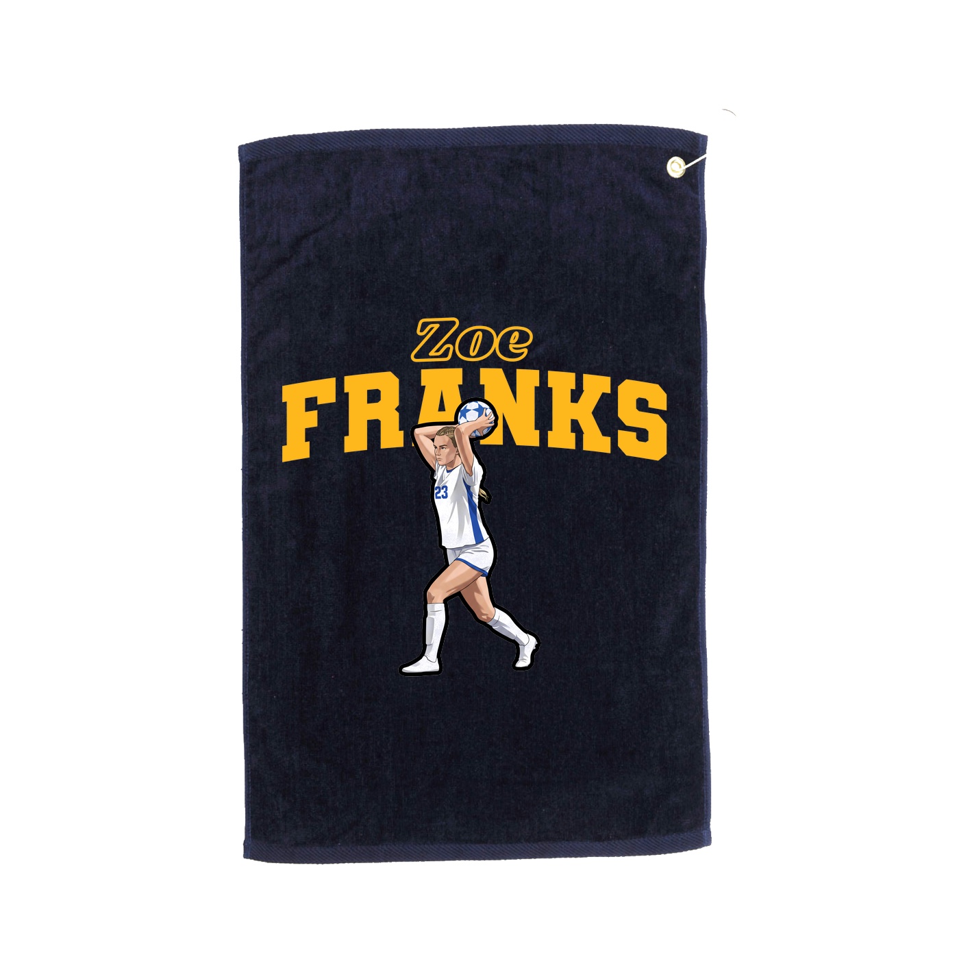 Golf Towel — Name Arch in Navy
