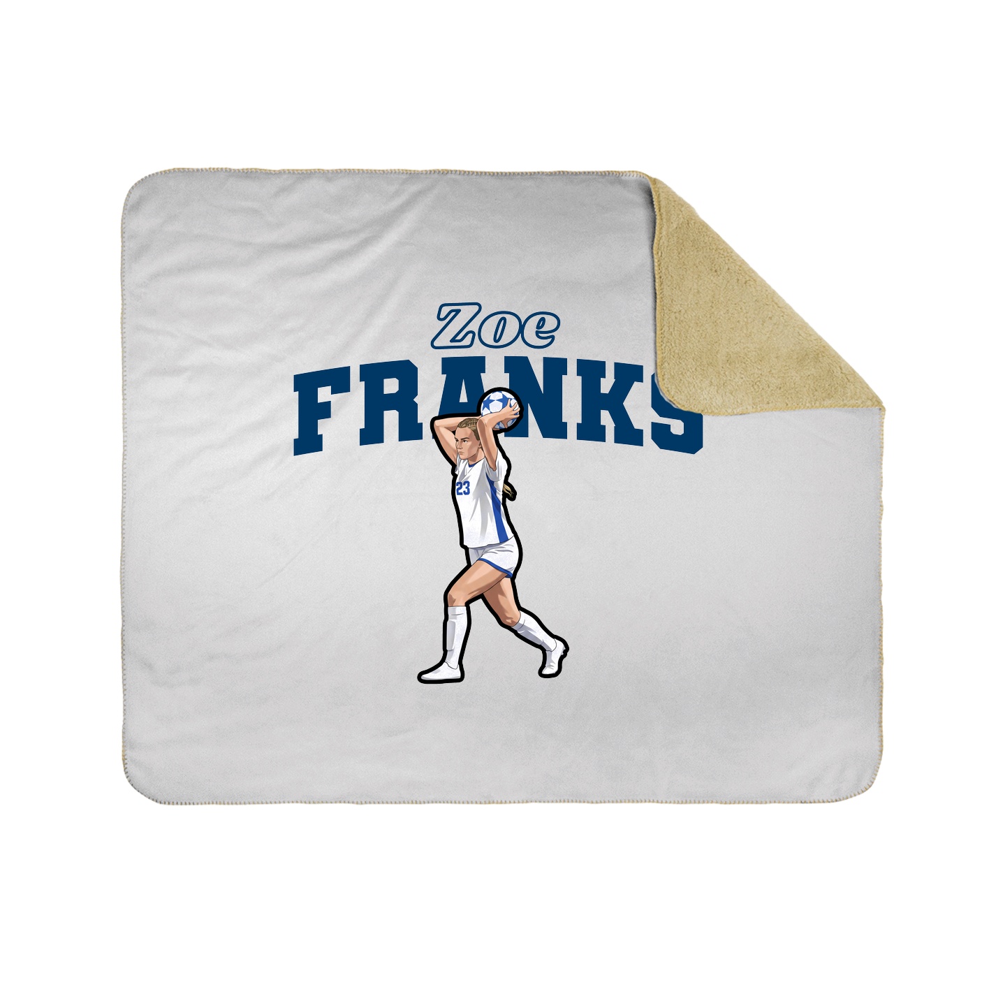 Throw Blanket — Name Arch in White