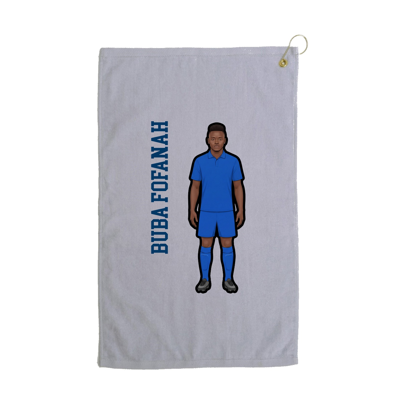 Golf Towel — Name Vertical in Grey