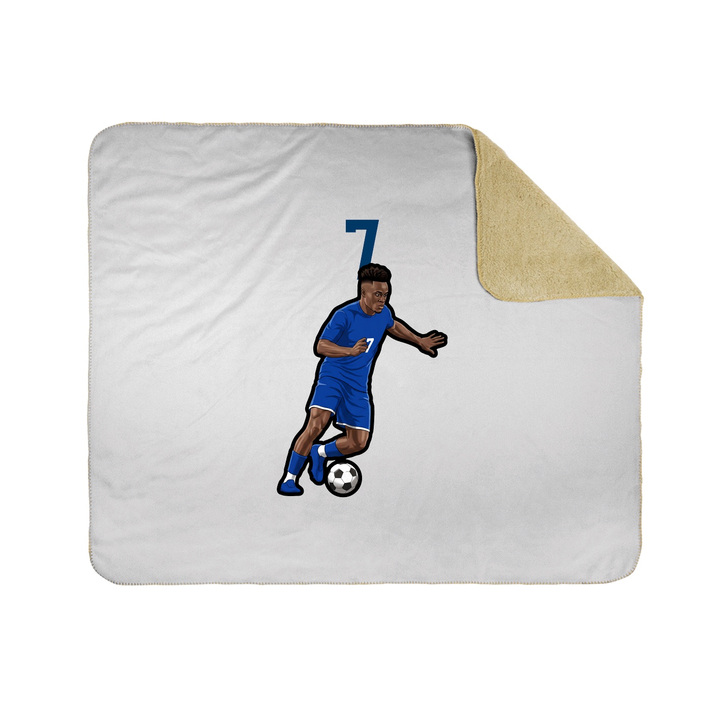 Throw Blanket — Number Top in White