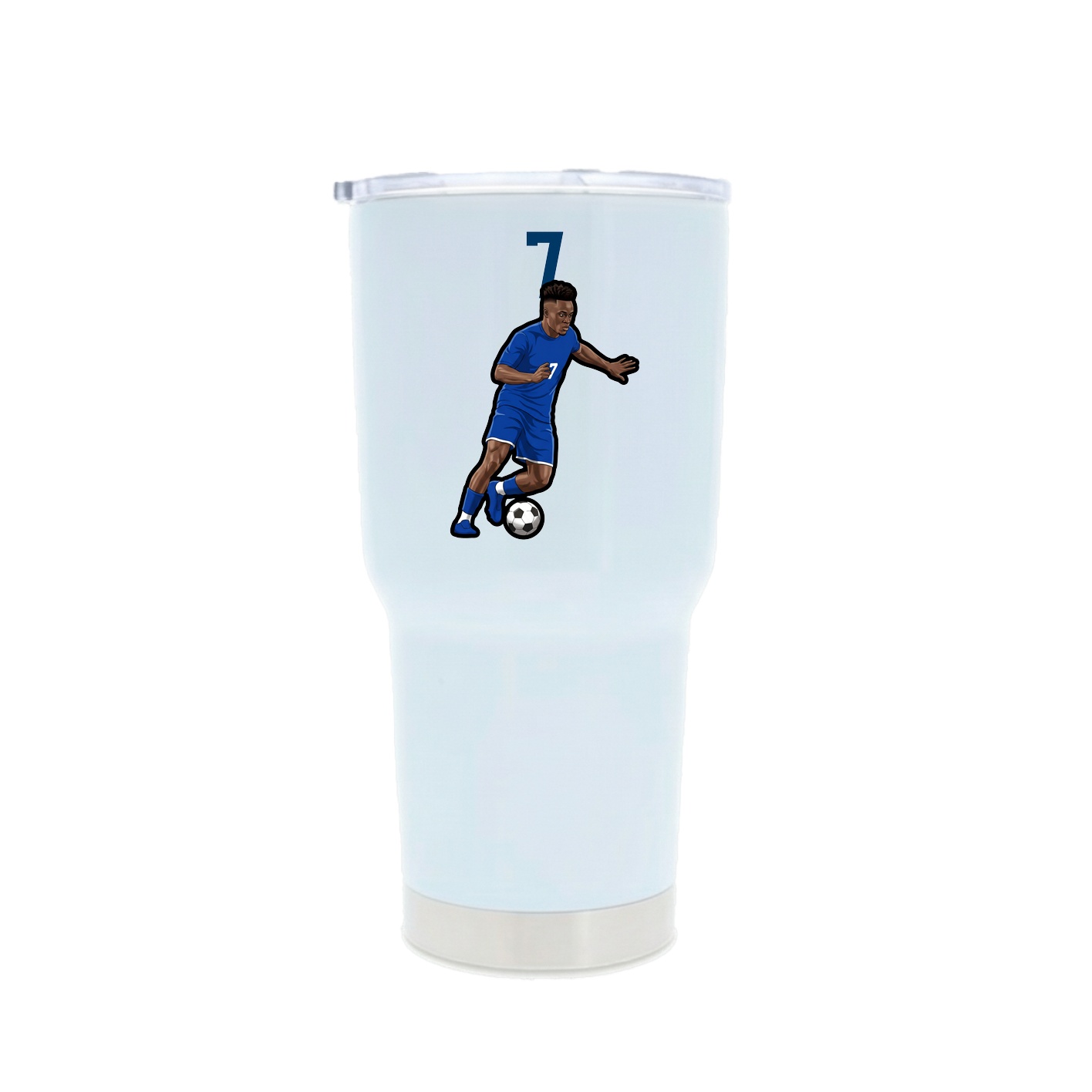 30oz Stainless Steel Tumbler — Number Top in White