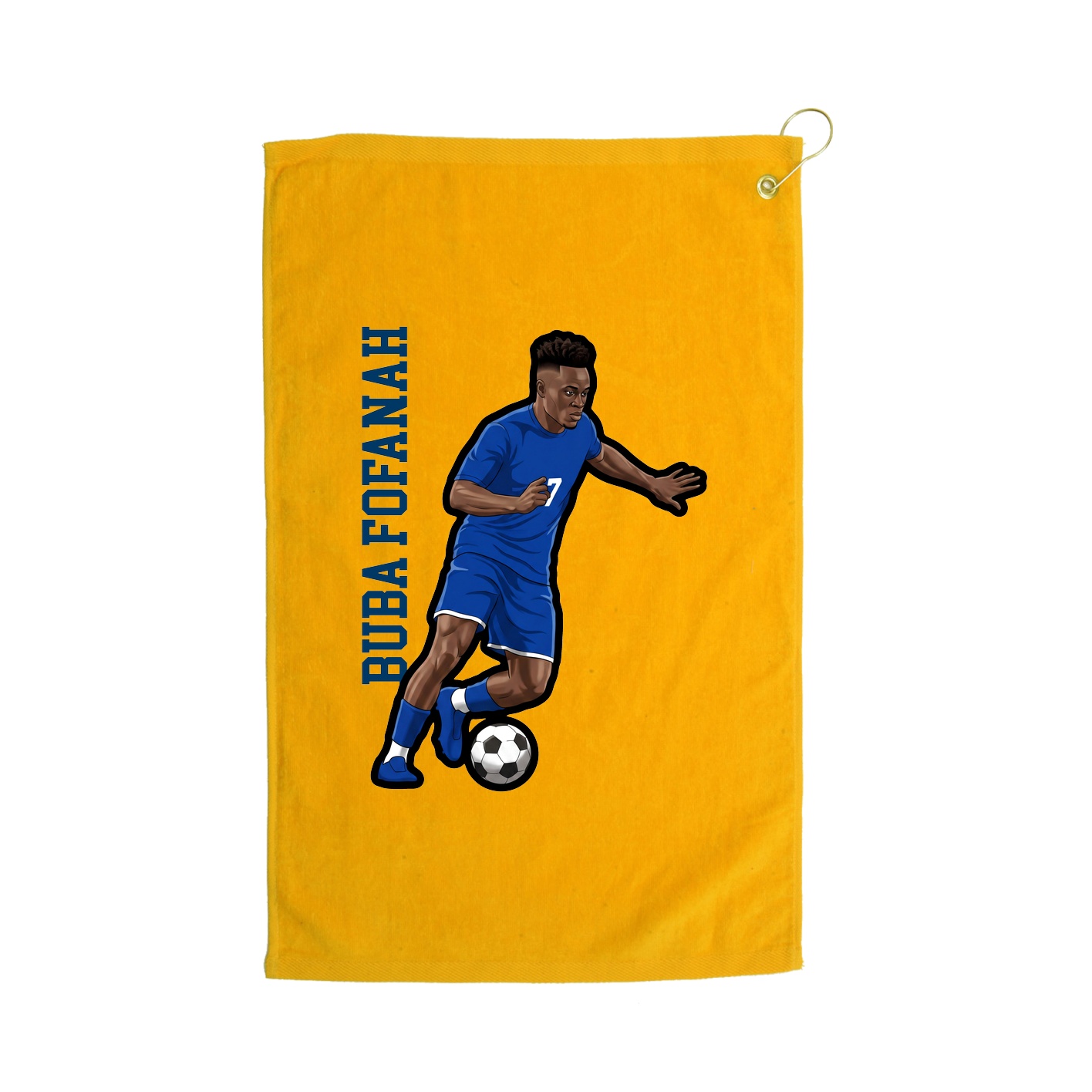 Golf Towel — Name Vertical in Gold