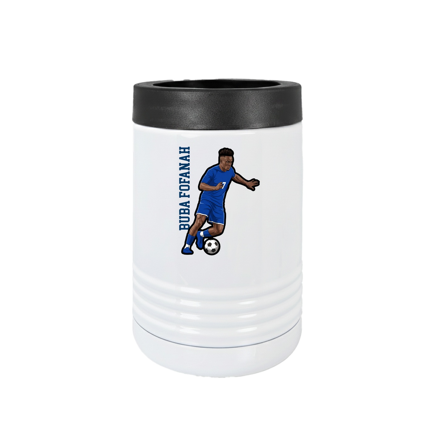 Beverage Holder — Name Vertical in White