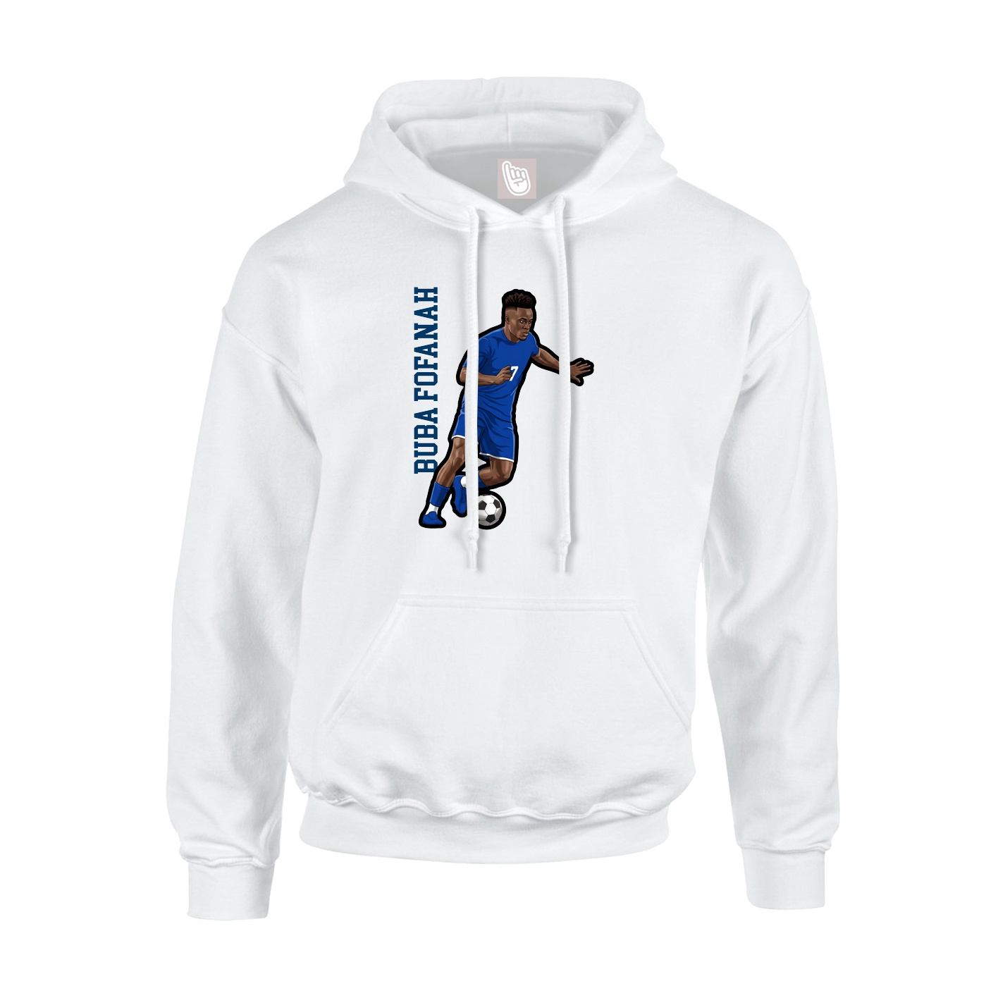 Youth Hoodie — Name Vertical in White