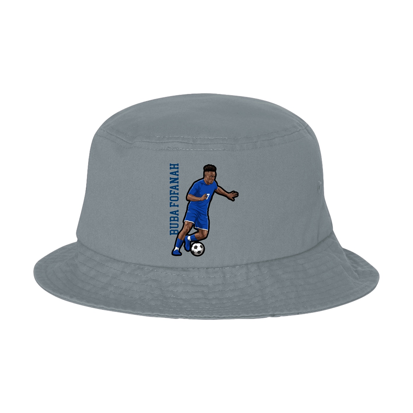 Bucket Cap — Name Vertical in Grey