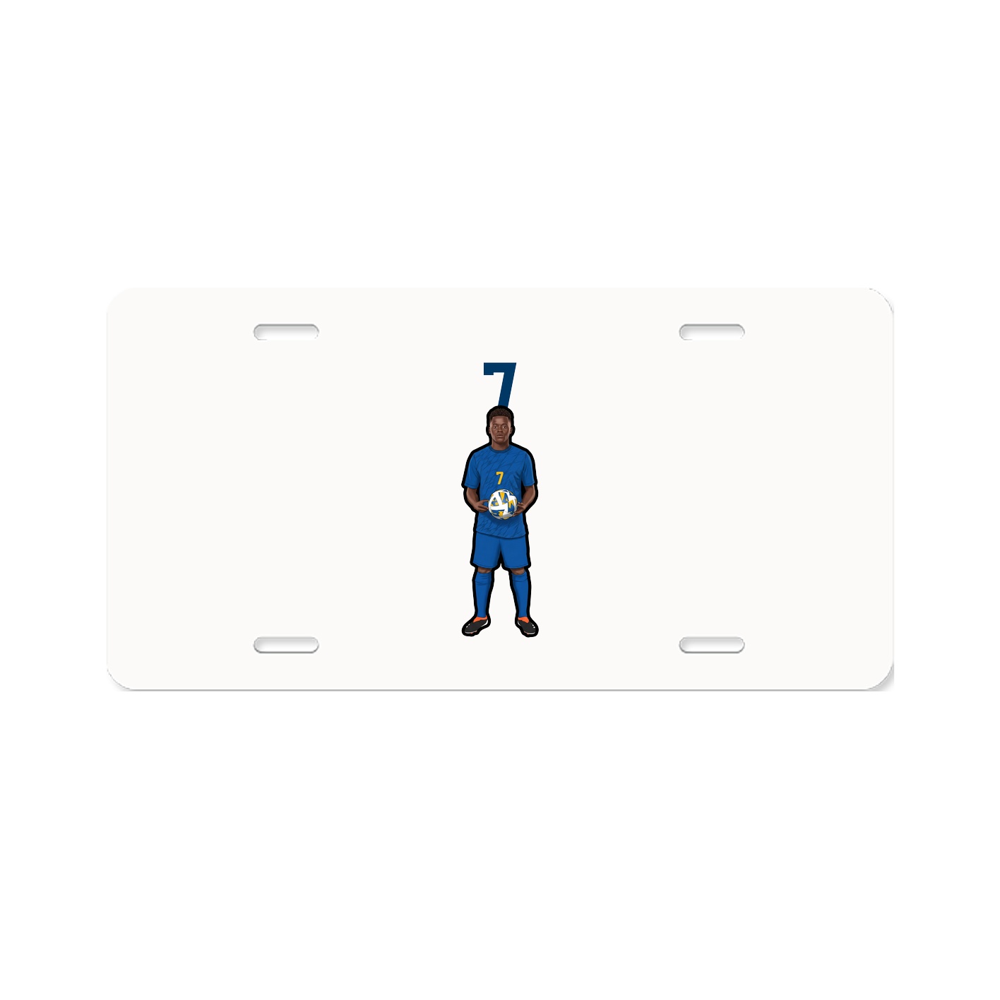 License Plate — Number Top in Classic
