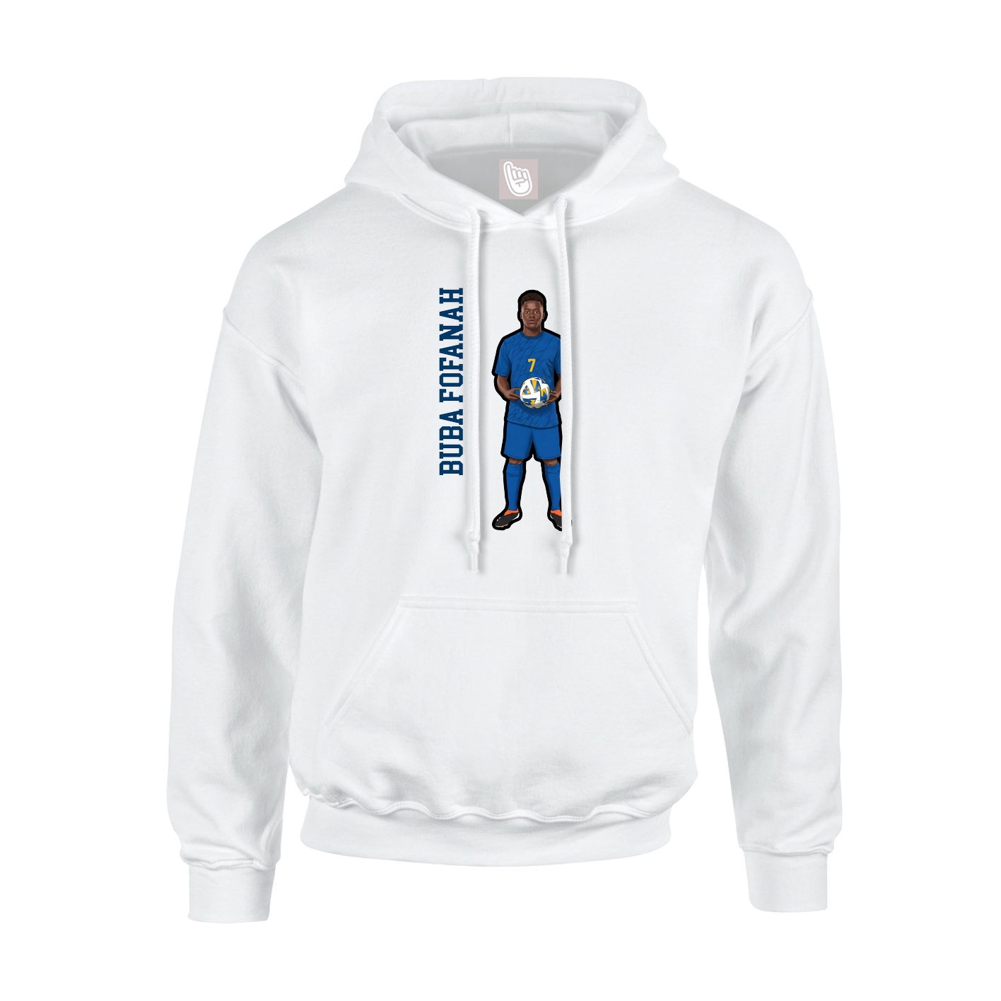 Hoodie — Name Vertical in White