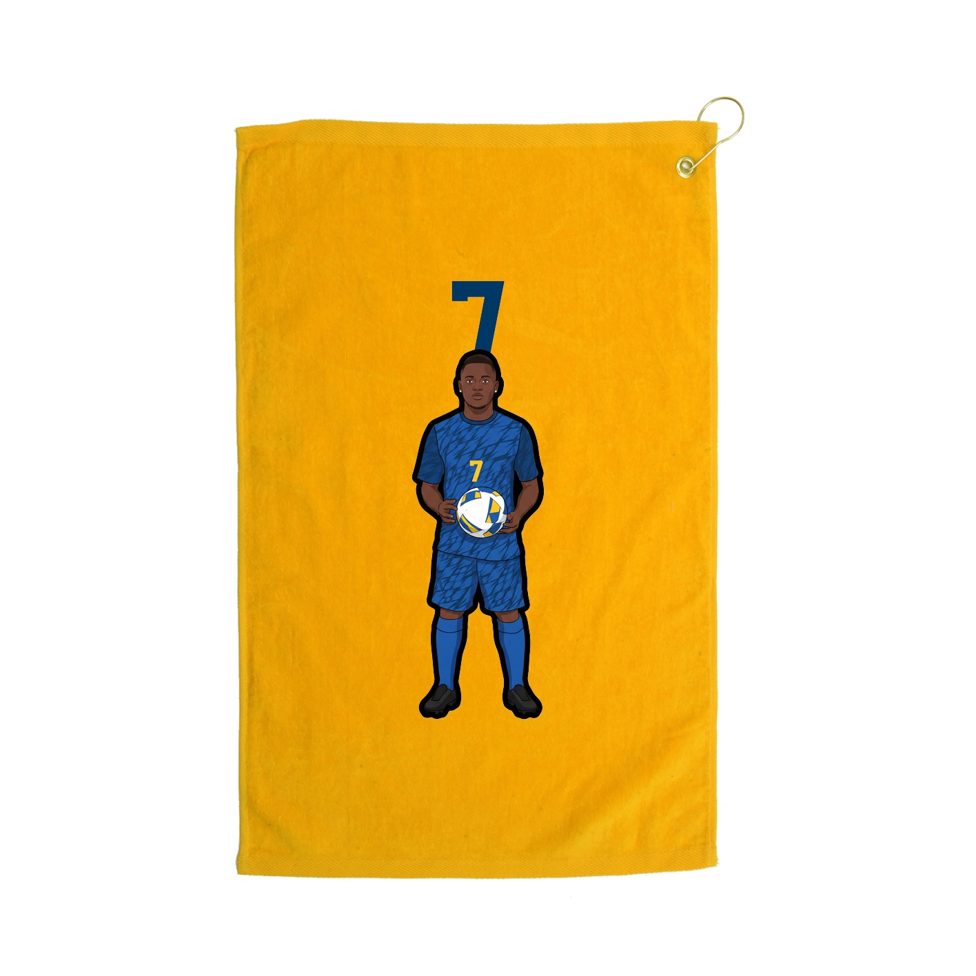 Golf Towel — Number Top in Gold