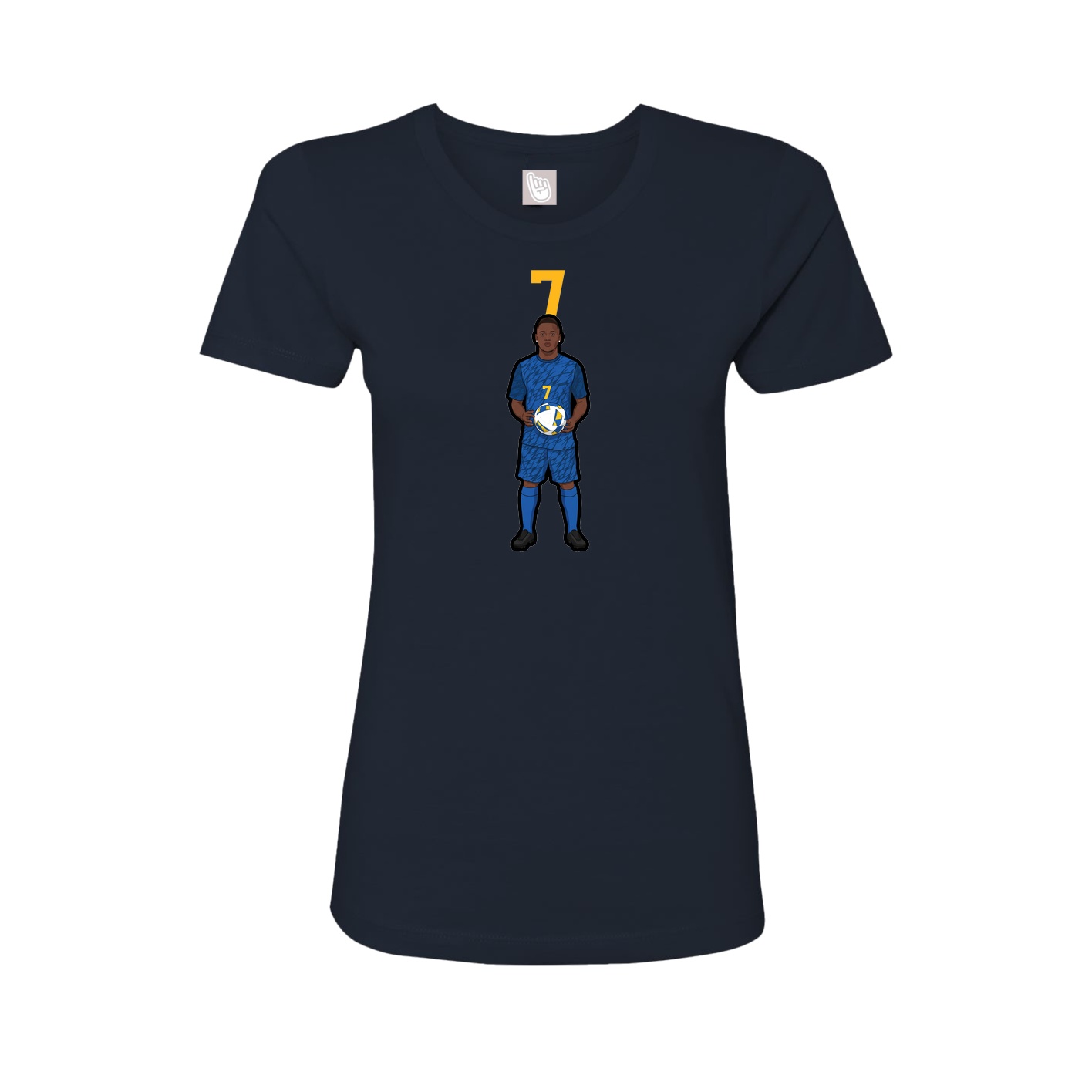 Womens Tee — Number Top in Navy