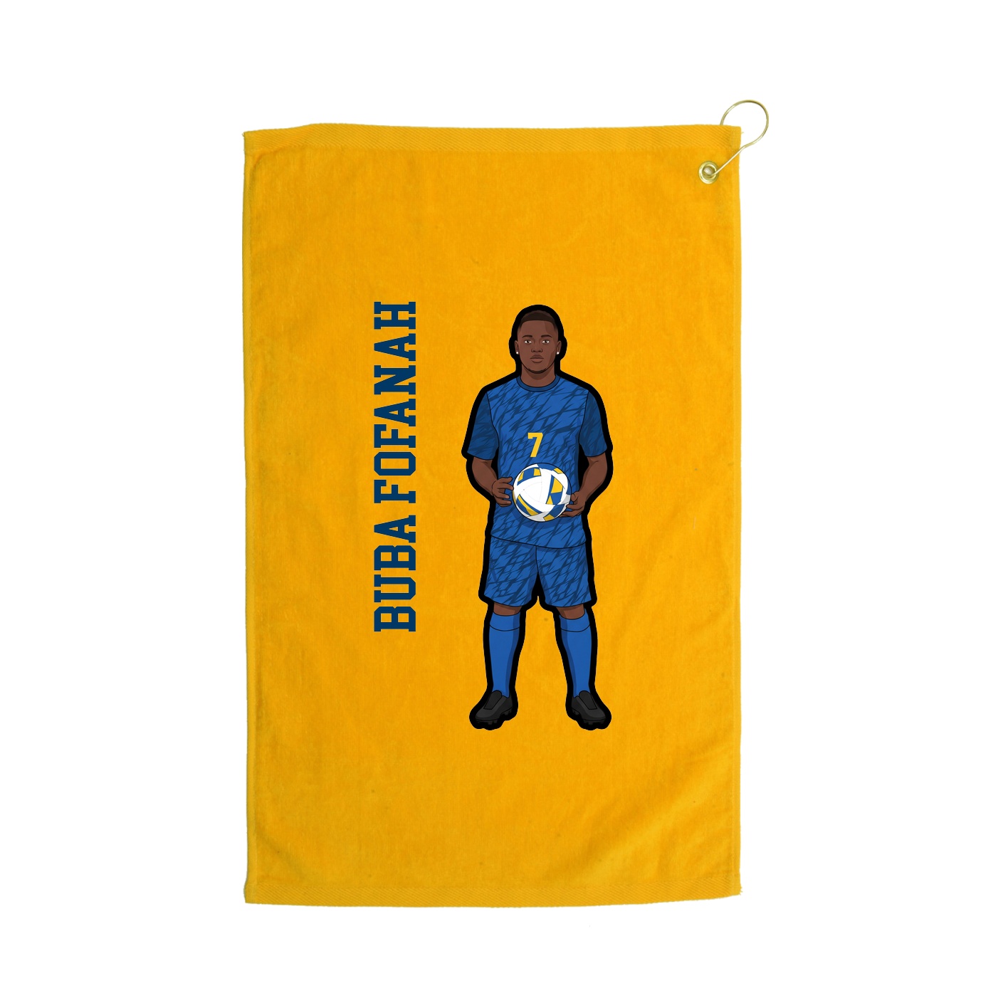 Golf Towel — Name Vertical in Gold