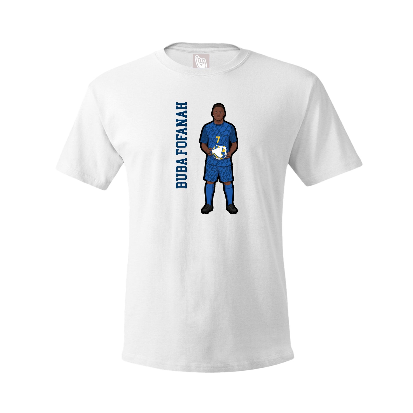 Tee — Name Vertical in White