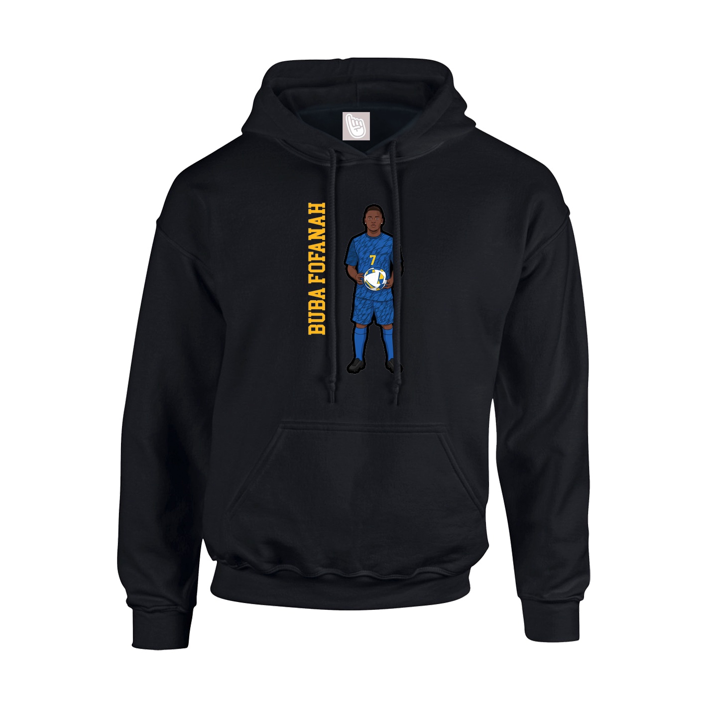 Hoodie — Name Vertical in Black