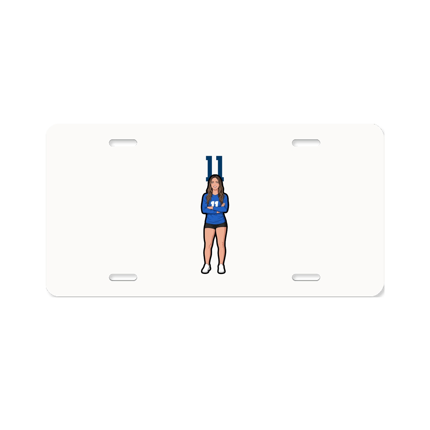 License Plate — Number Top in Classic