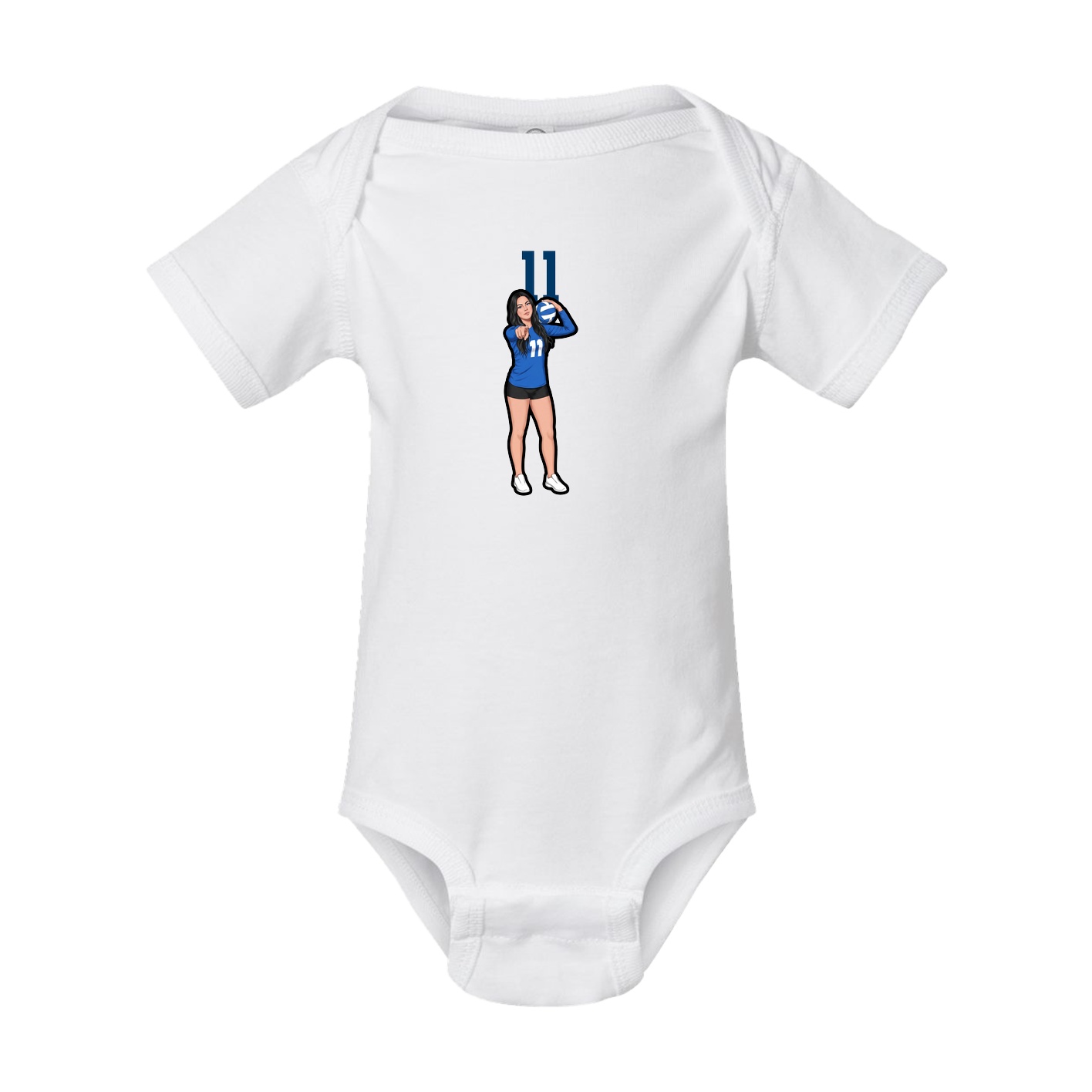 Baby Onesie — Number Top in White