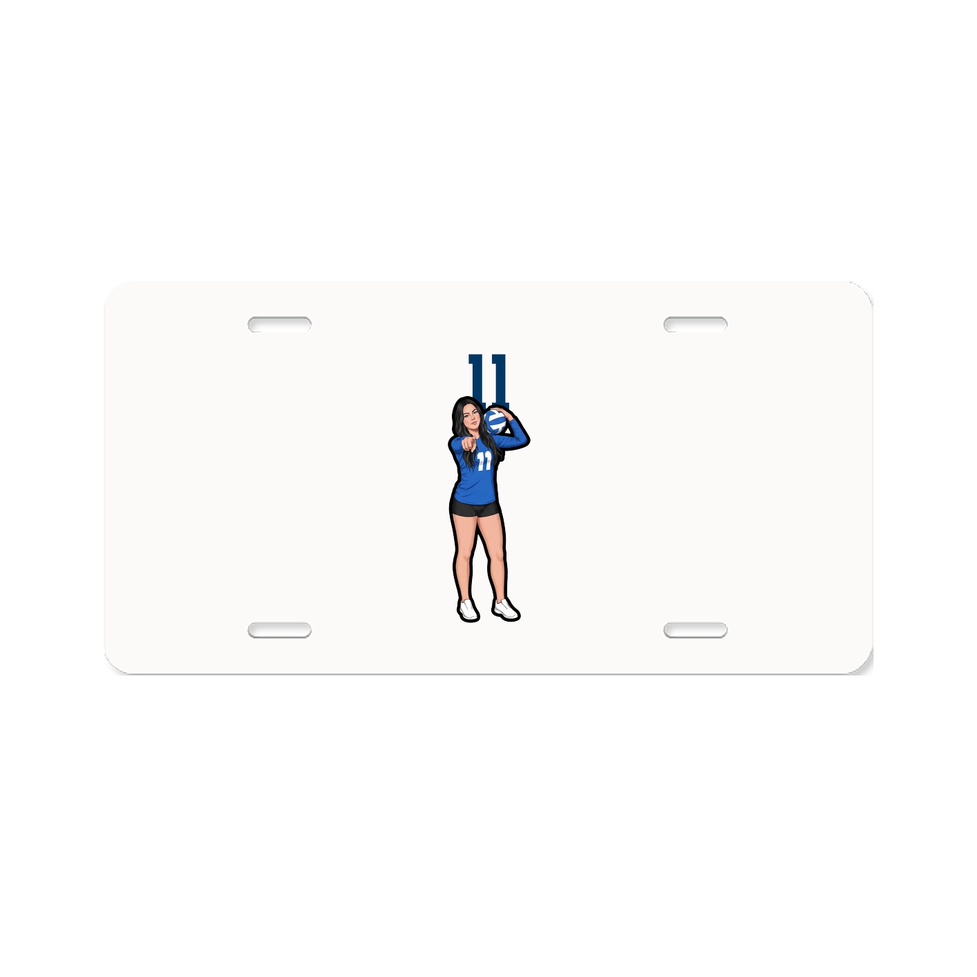 License Plate — Number Top in Classic