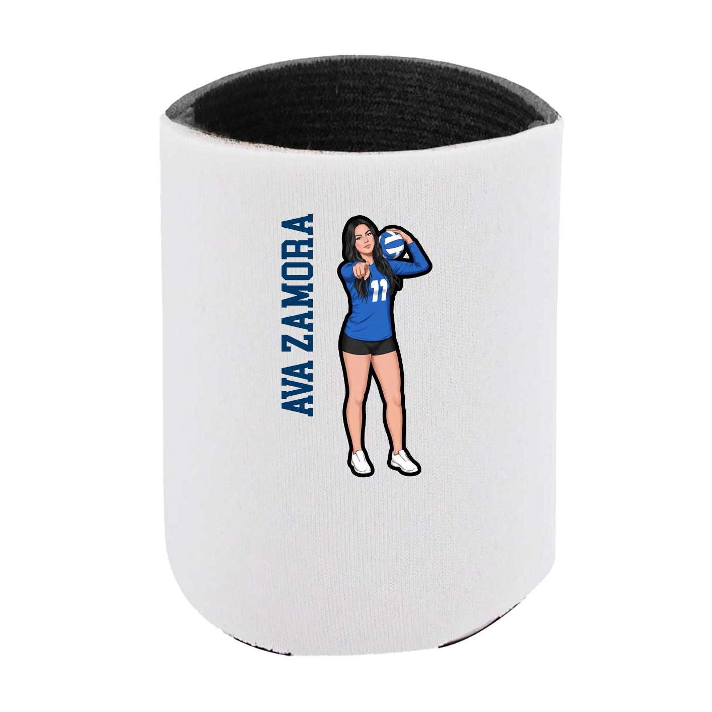 Can Holder — Name Vertical in White