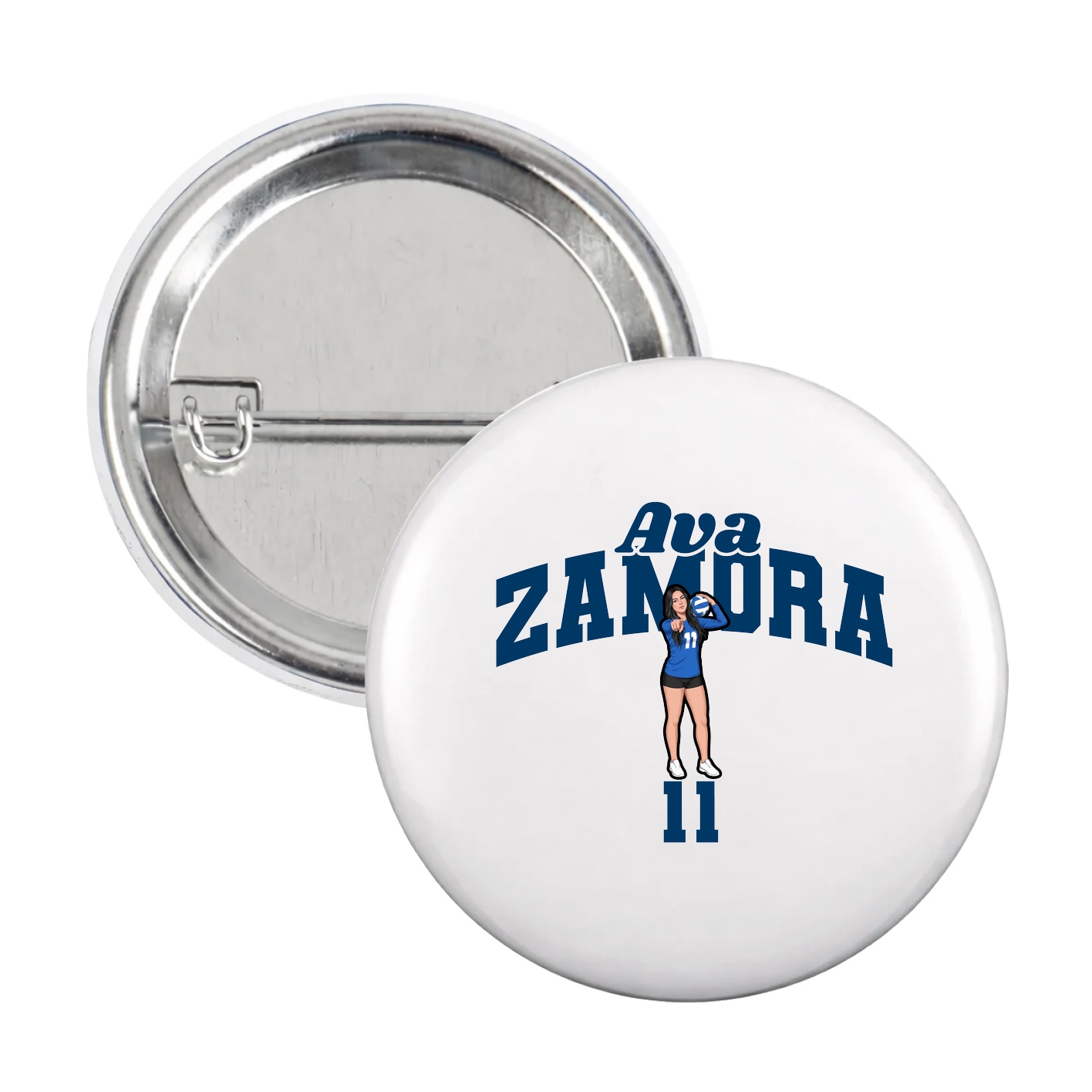 Game Day Button — Signature Arch in White