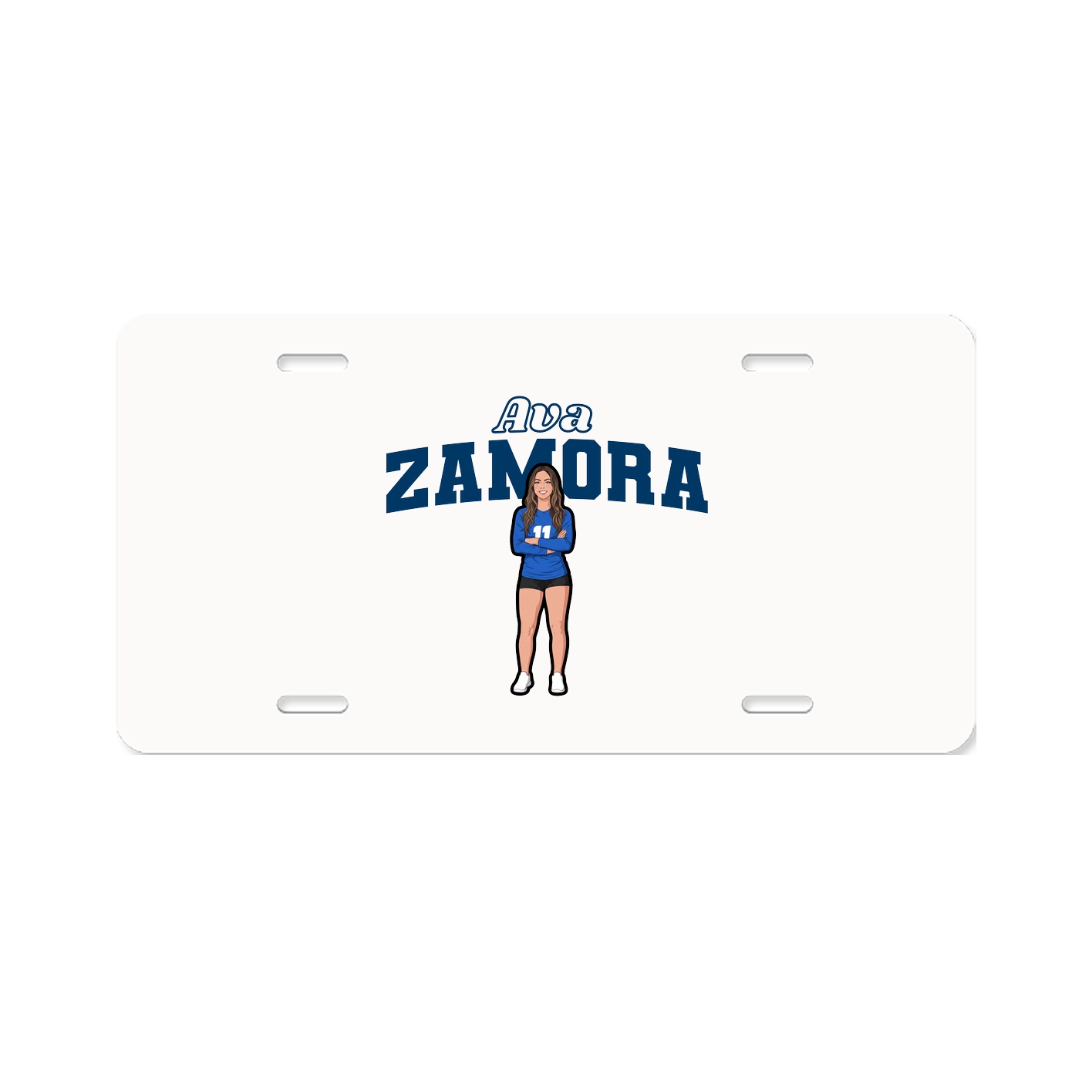License Plate — Name Arch in Classic