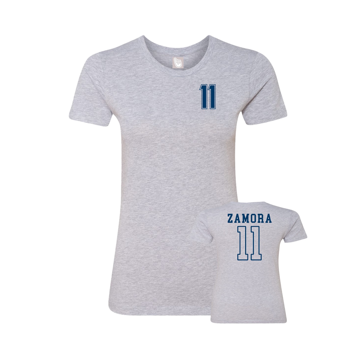 Womens Tee — Chest Back in Grey