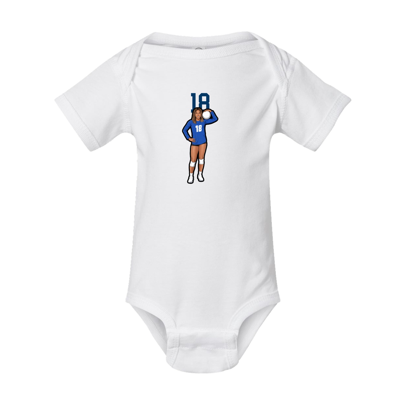 Baby Onesie — Number Top in White