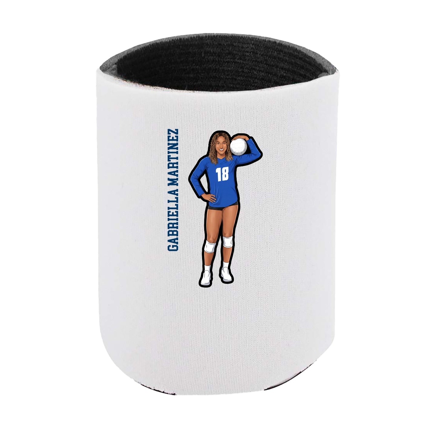 Can Holder — Name Vertical in White