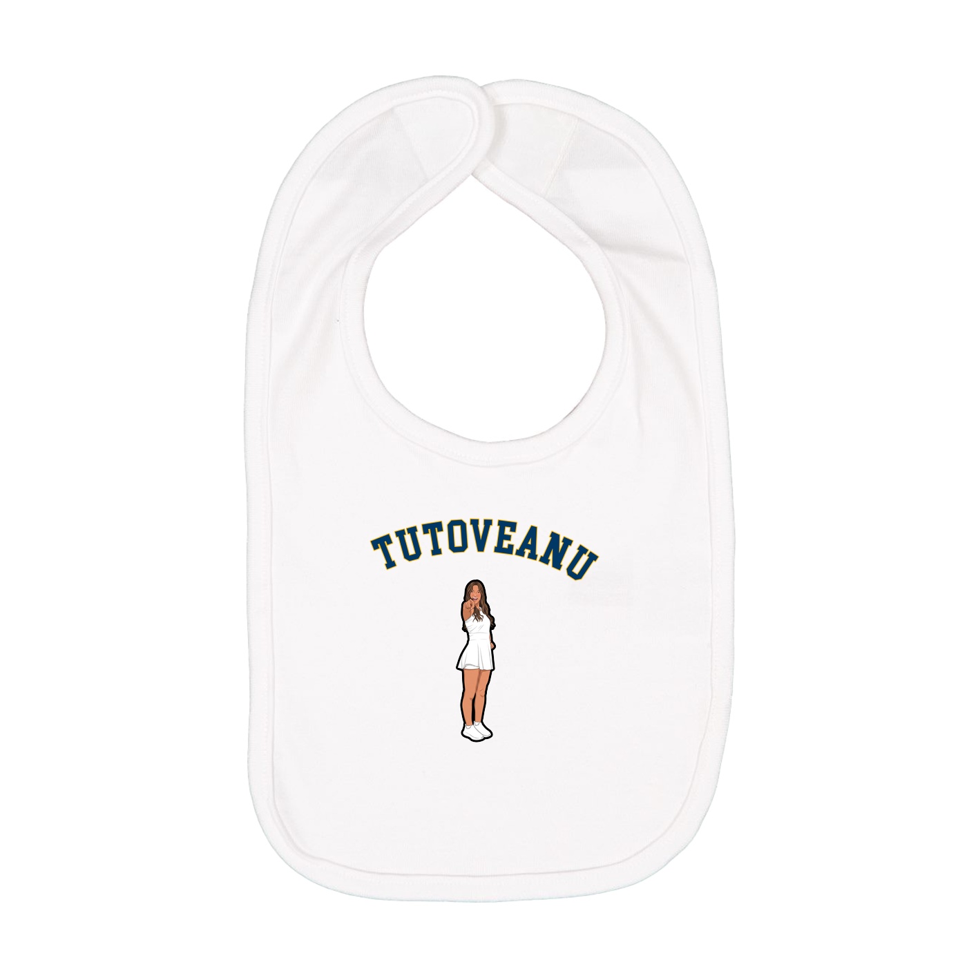 Infant Bib — Shirsey Arch in White
