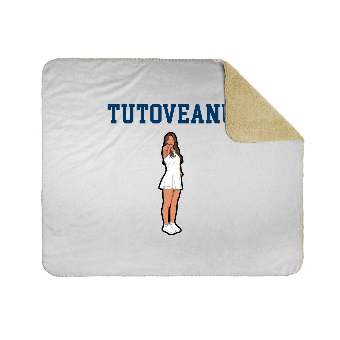 Throw Blanket — Shirsey in White