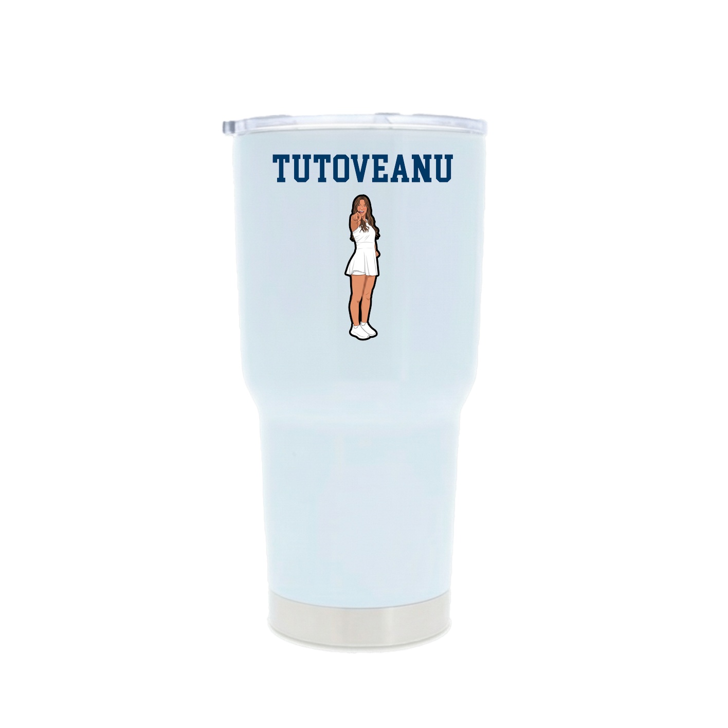 30oz Stainless Steel Tumbler — Shirsey in White