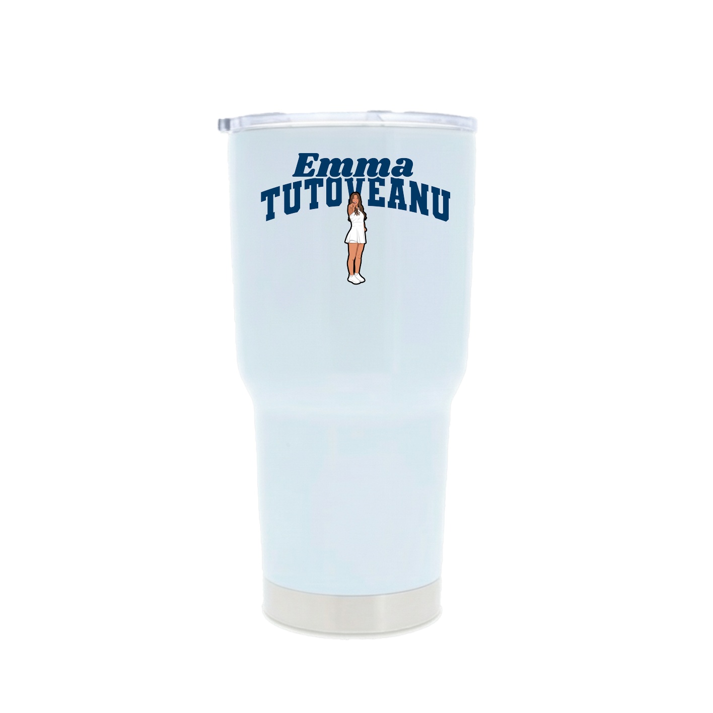 30oz Stainless Steel Tumbler — Signature Arch in White