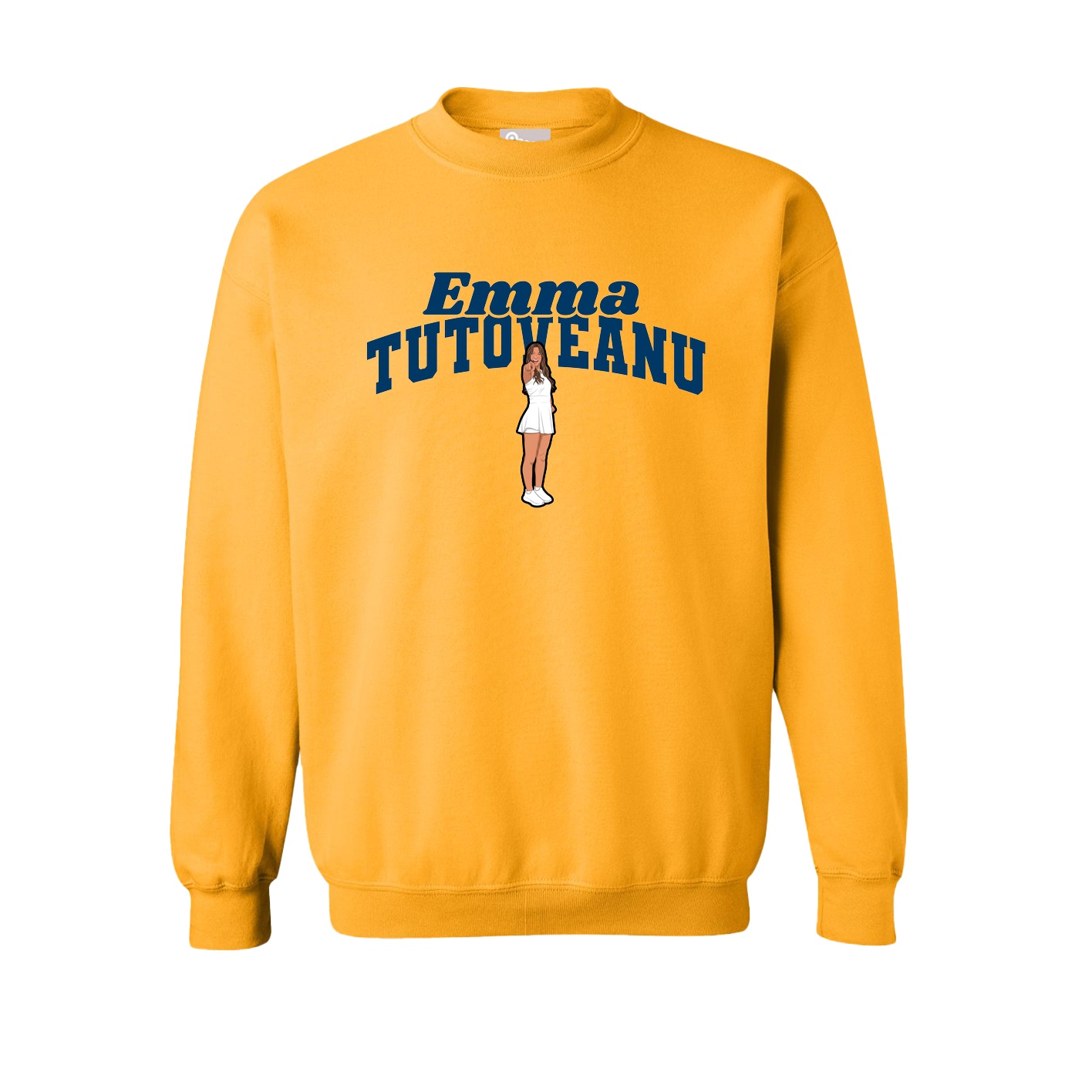 Fleece Crew — Signature Arch in Gold