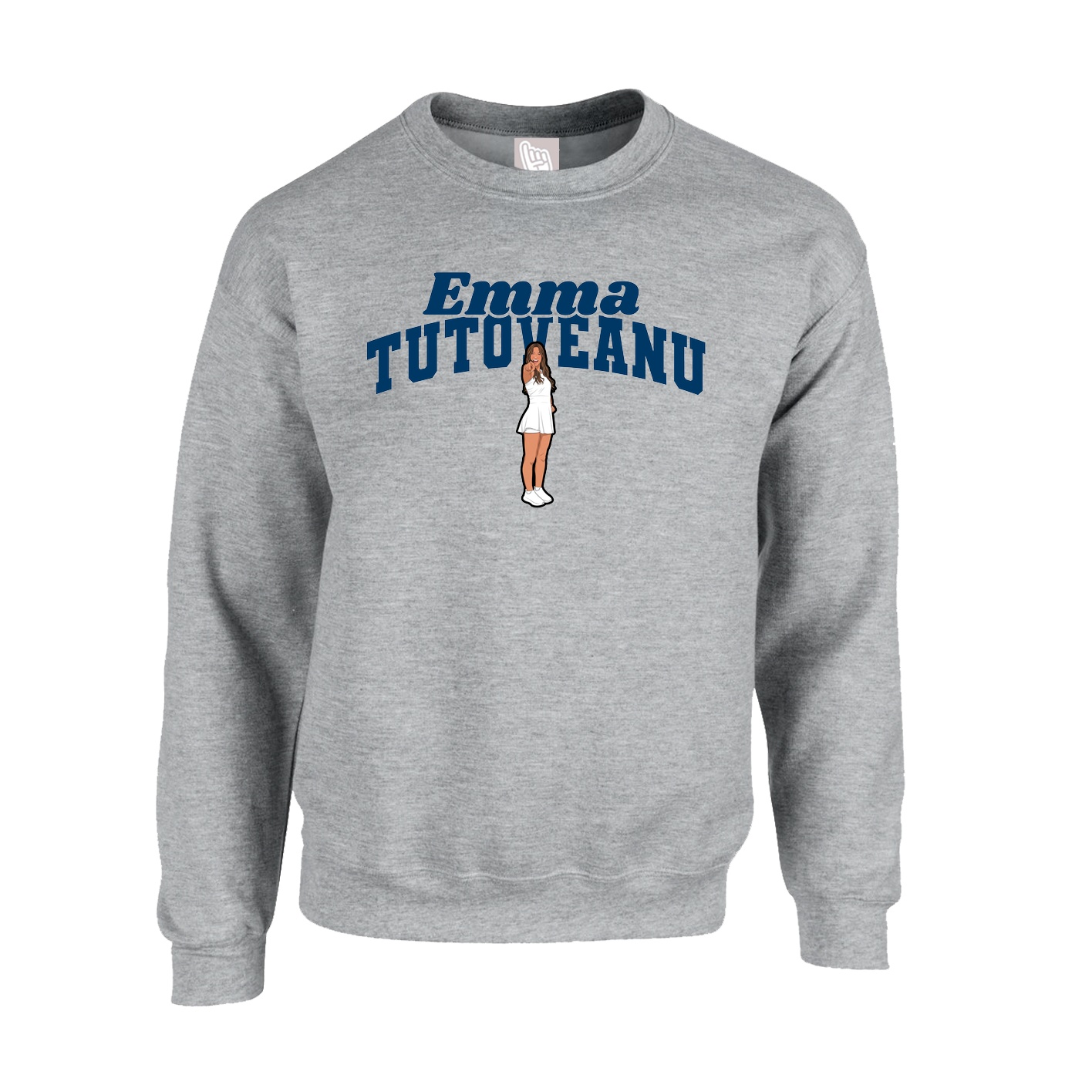 Fleece Crew — Signature Arch in Grey