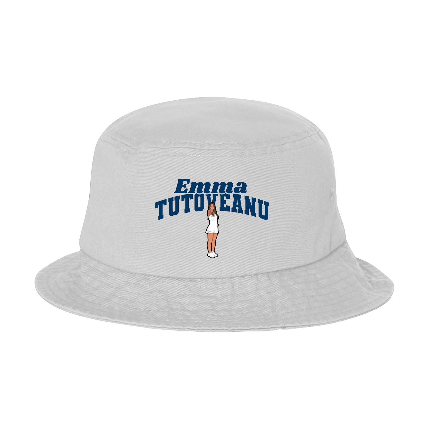 Bucket Cap — Signature Arch in White
