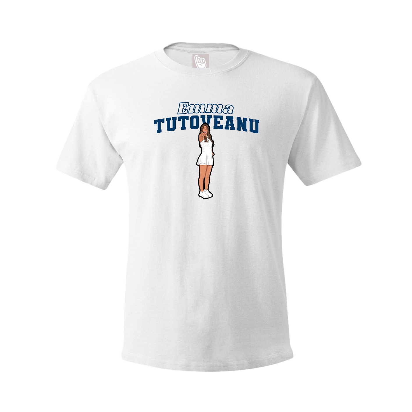 Youth Tee — Name Arch in White