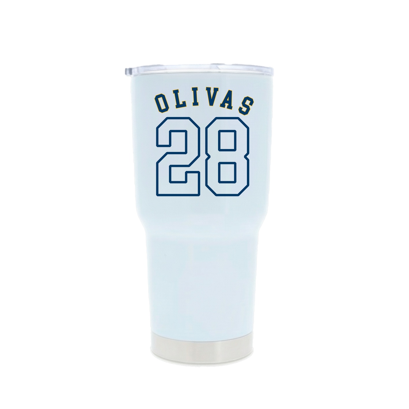 30oz Stainless Steel Tumbler — Shirsey Arch in White