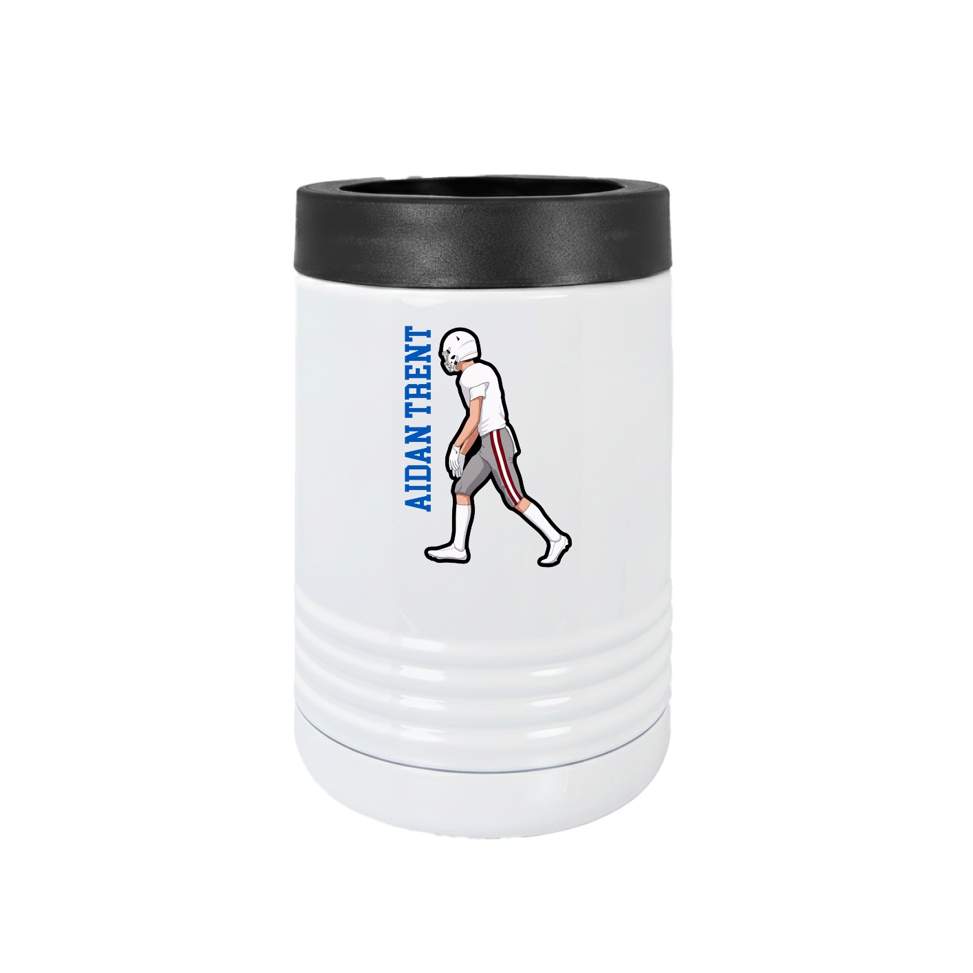 Beverage Holder — Name Vertical in White