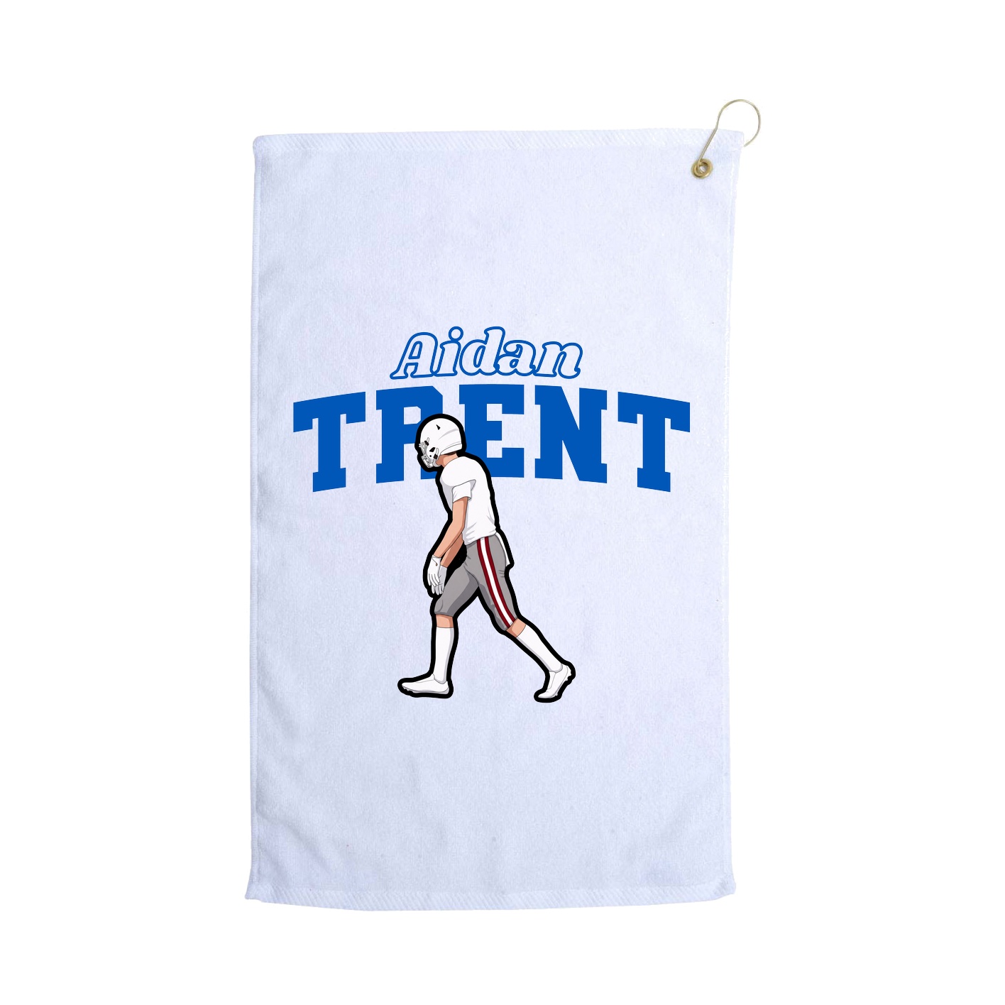 Golf Towel — Name Arch in White