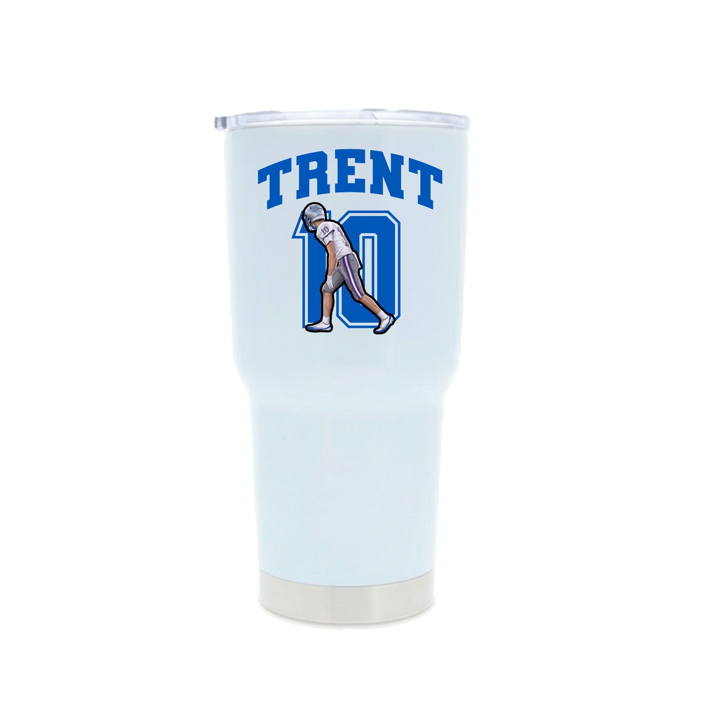 30oz Stainless Steel Tumbler — Number in White
