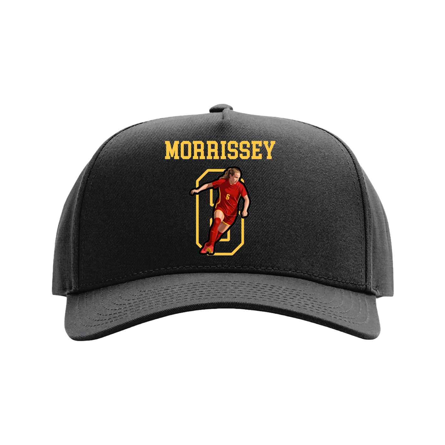Full Fabric Five-Panel Champ Cap — Shirsey in Black
