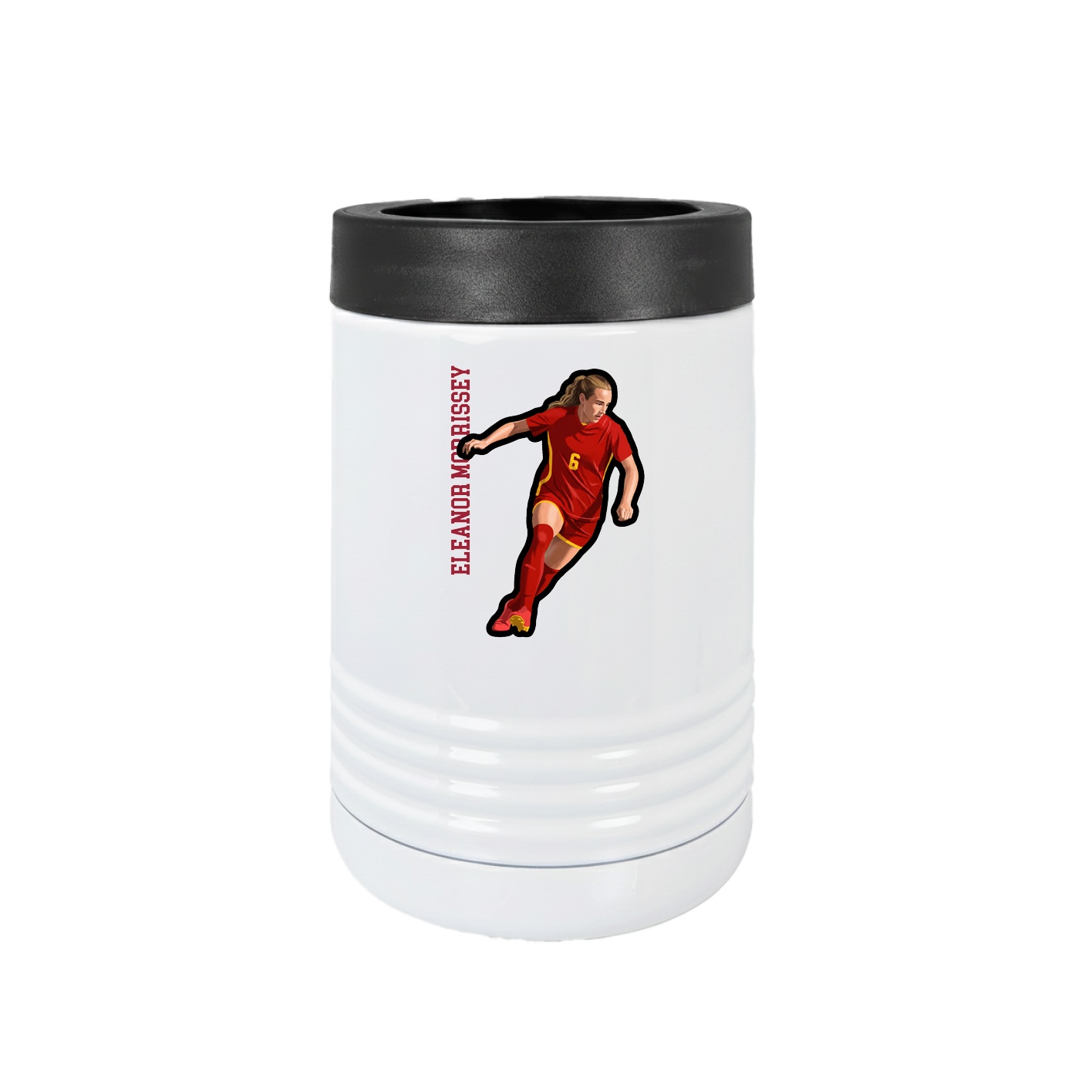 Beverage Holder — Name Vertical in White