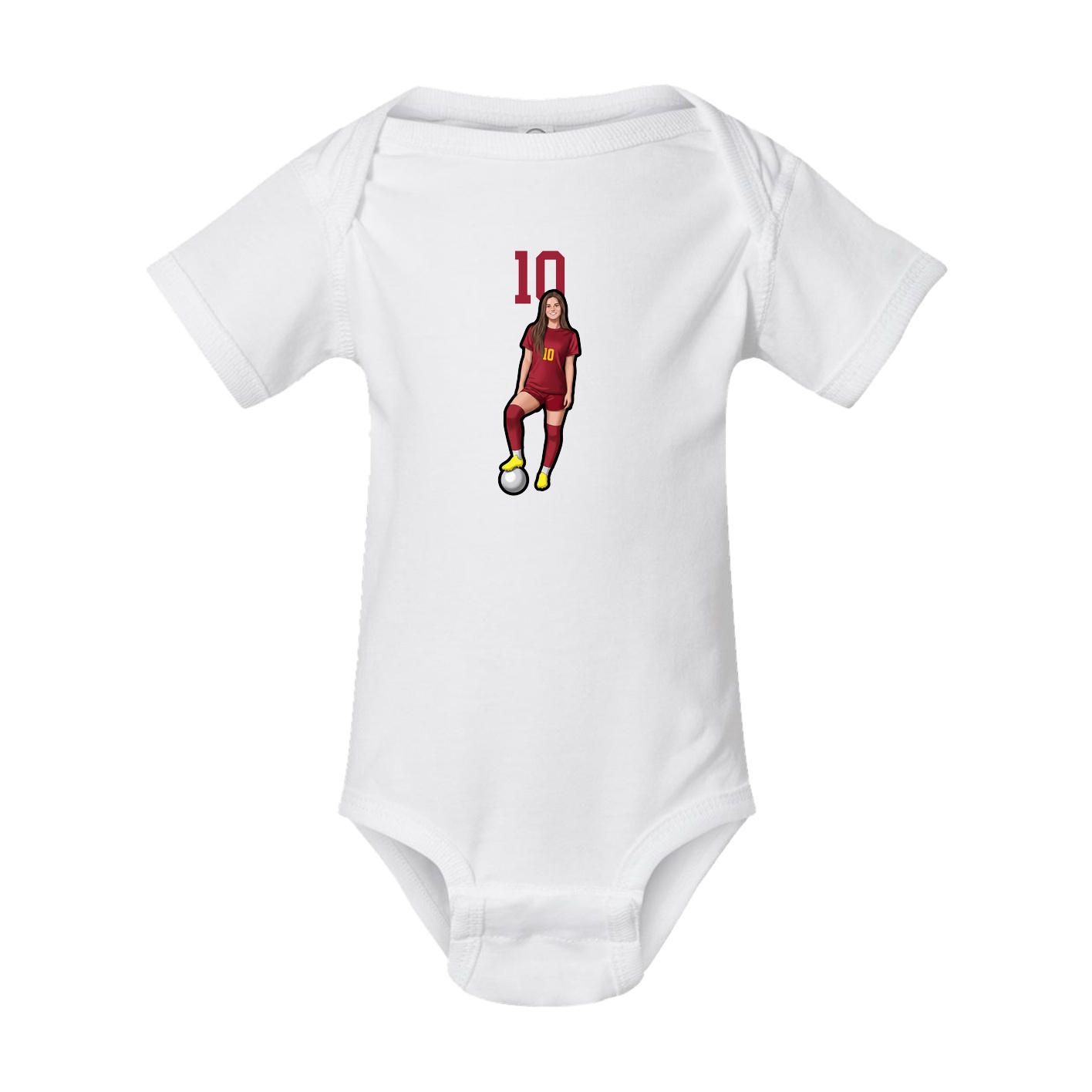 Baby Onesie — Number Top in White