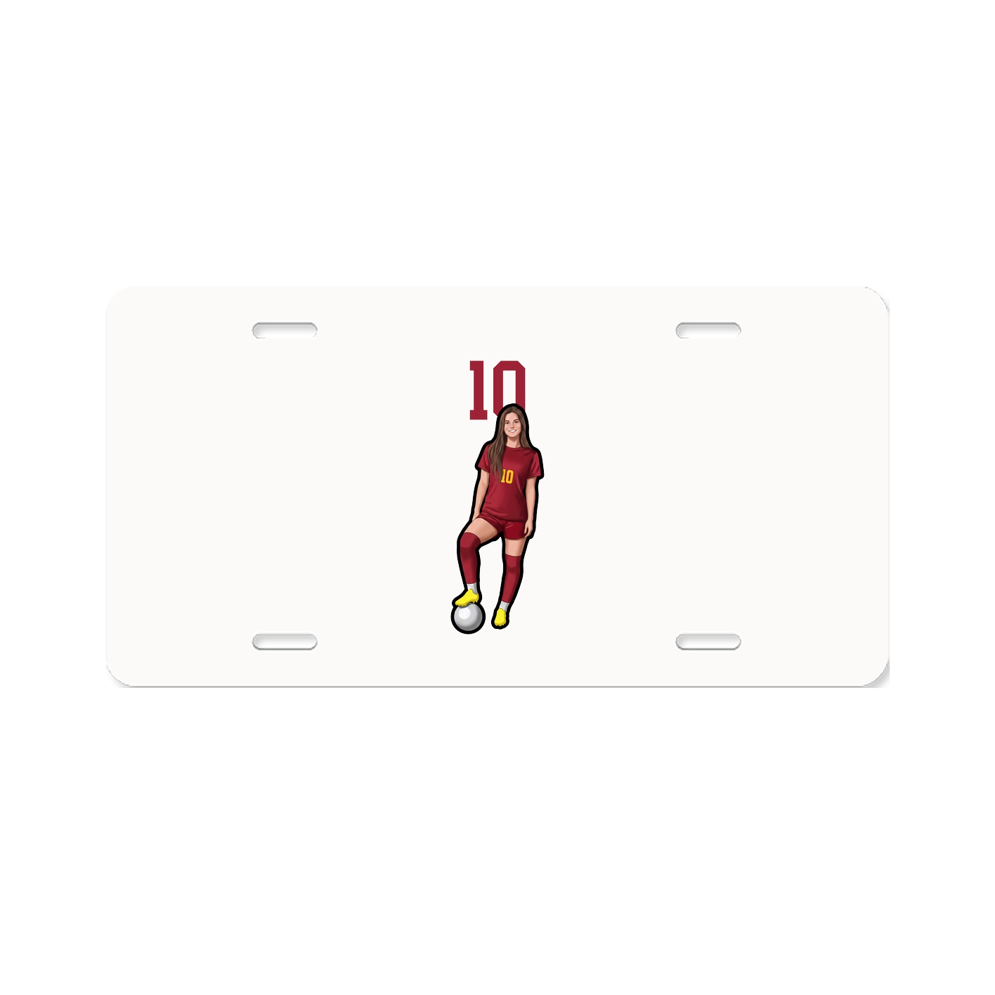 License Plate — Number Top in Classic